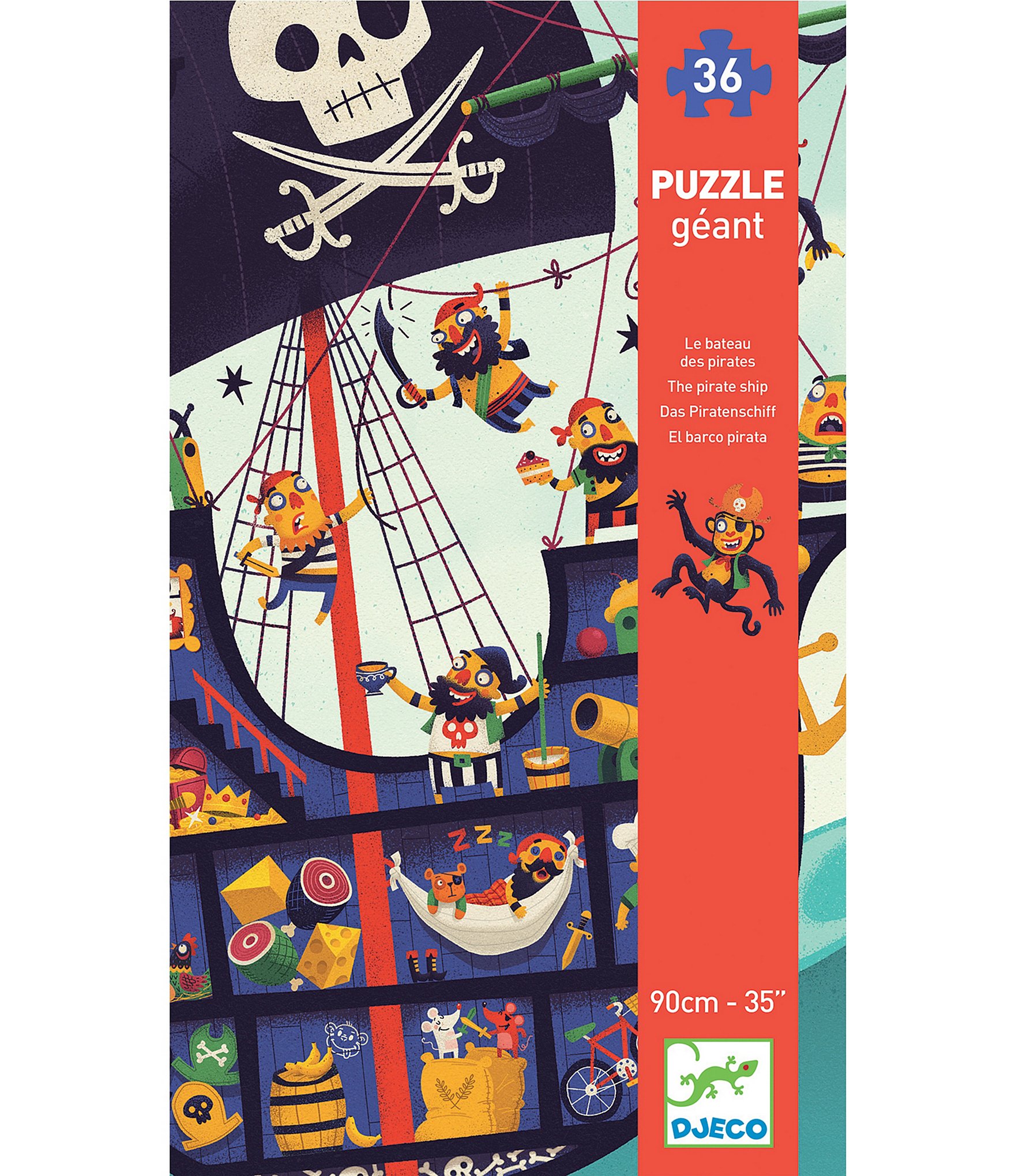 Djeco Pirate Ship 36-Piece Giant Floor Puzzle