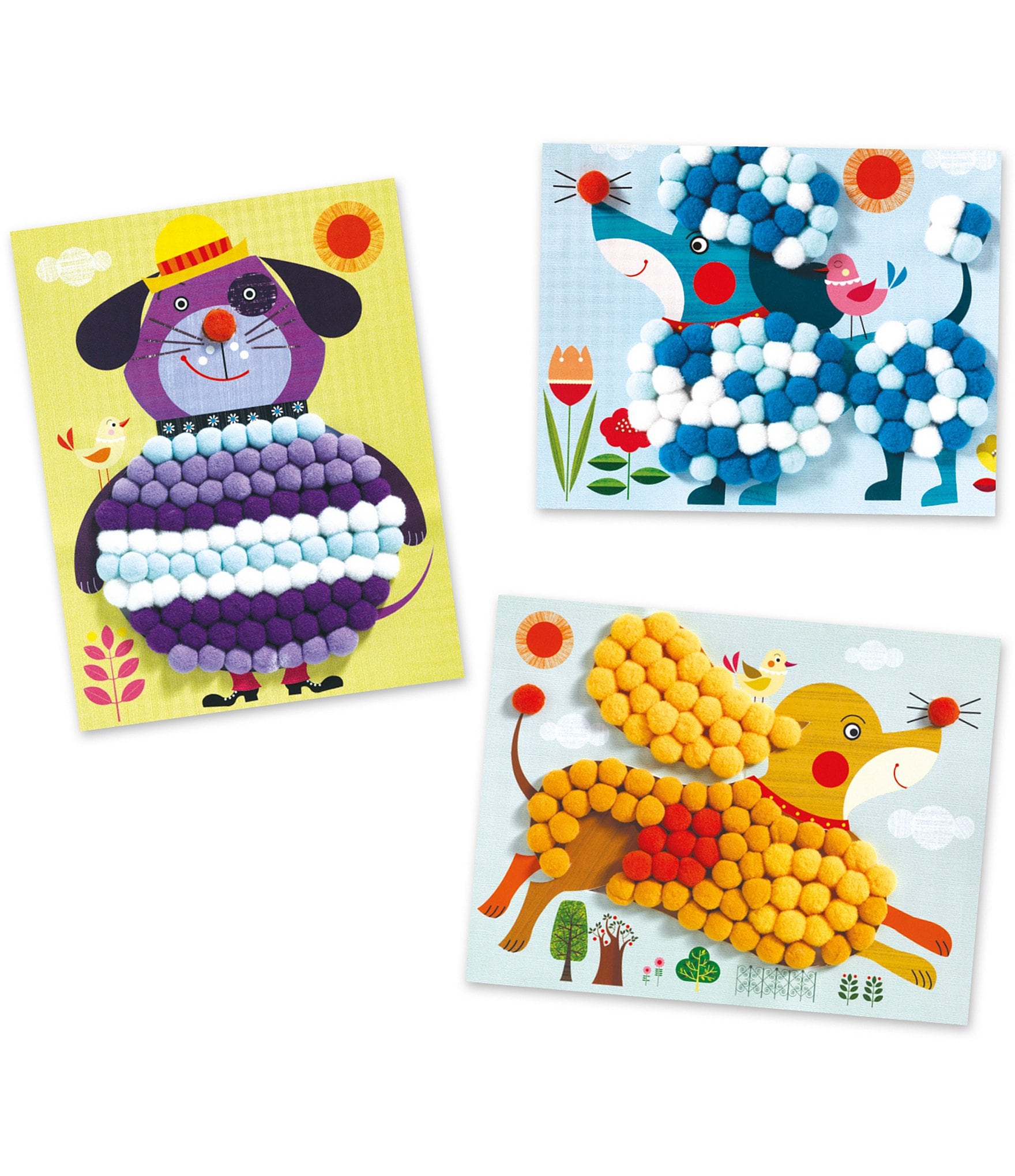 Djeco Pom Pom Puppies Collage Activity Set
