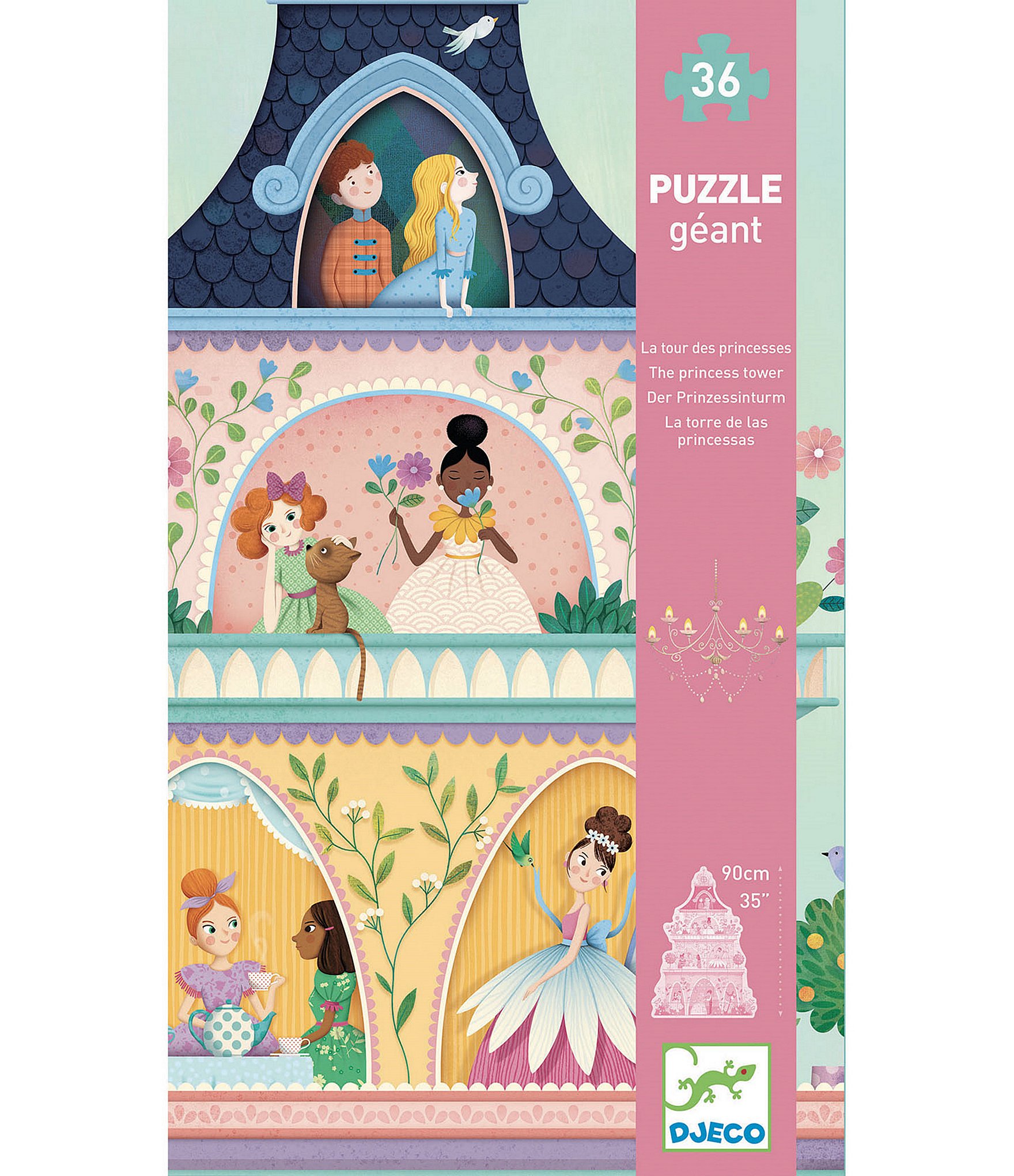 Djeco Princess Tower 36-Piece Giant Floor Puzzle