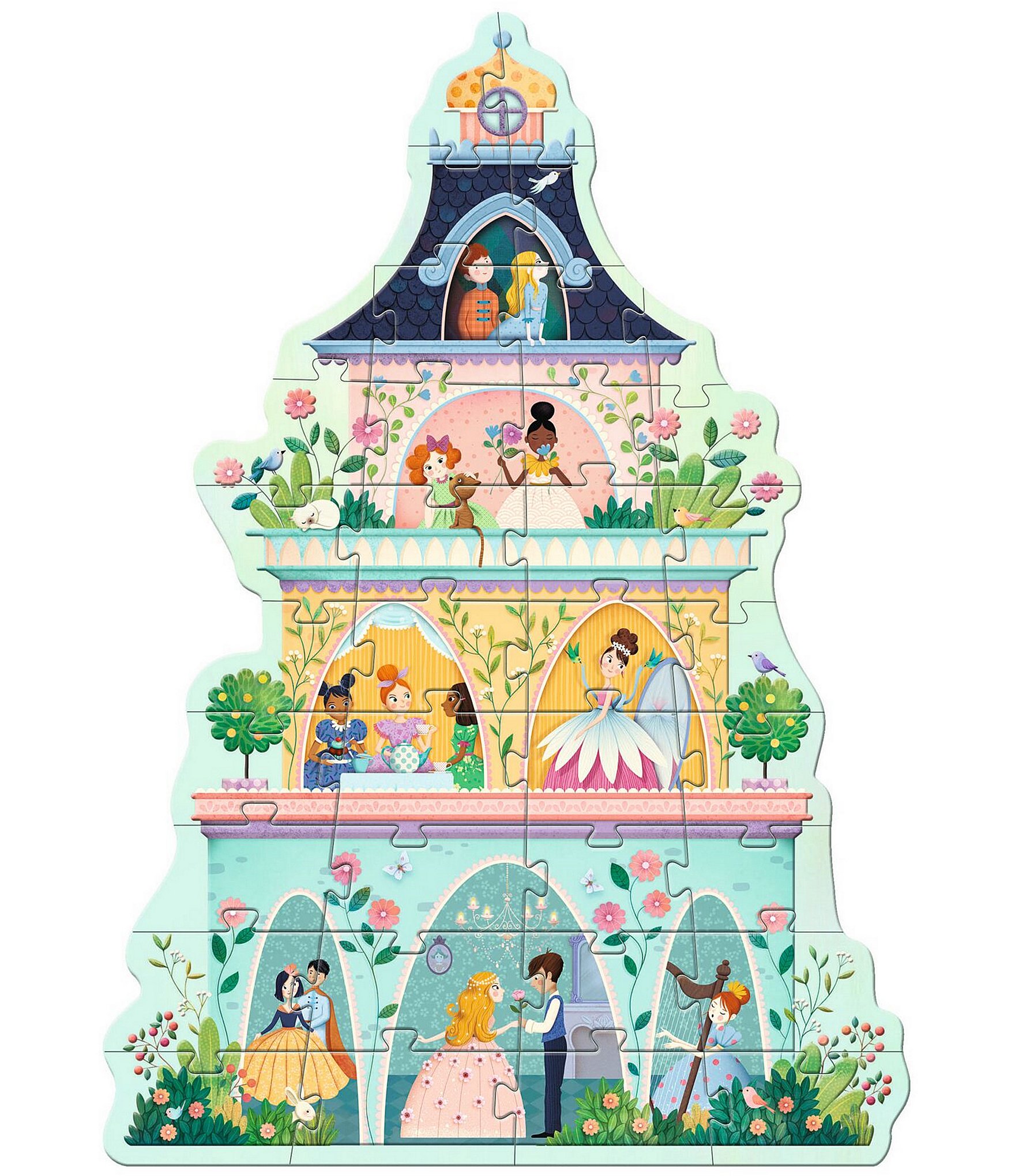 Djeco Princess Tower 36-Piece Giant Floor Puzzle