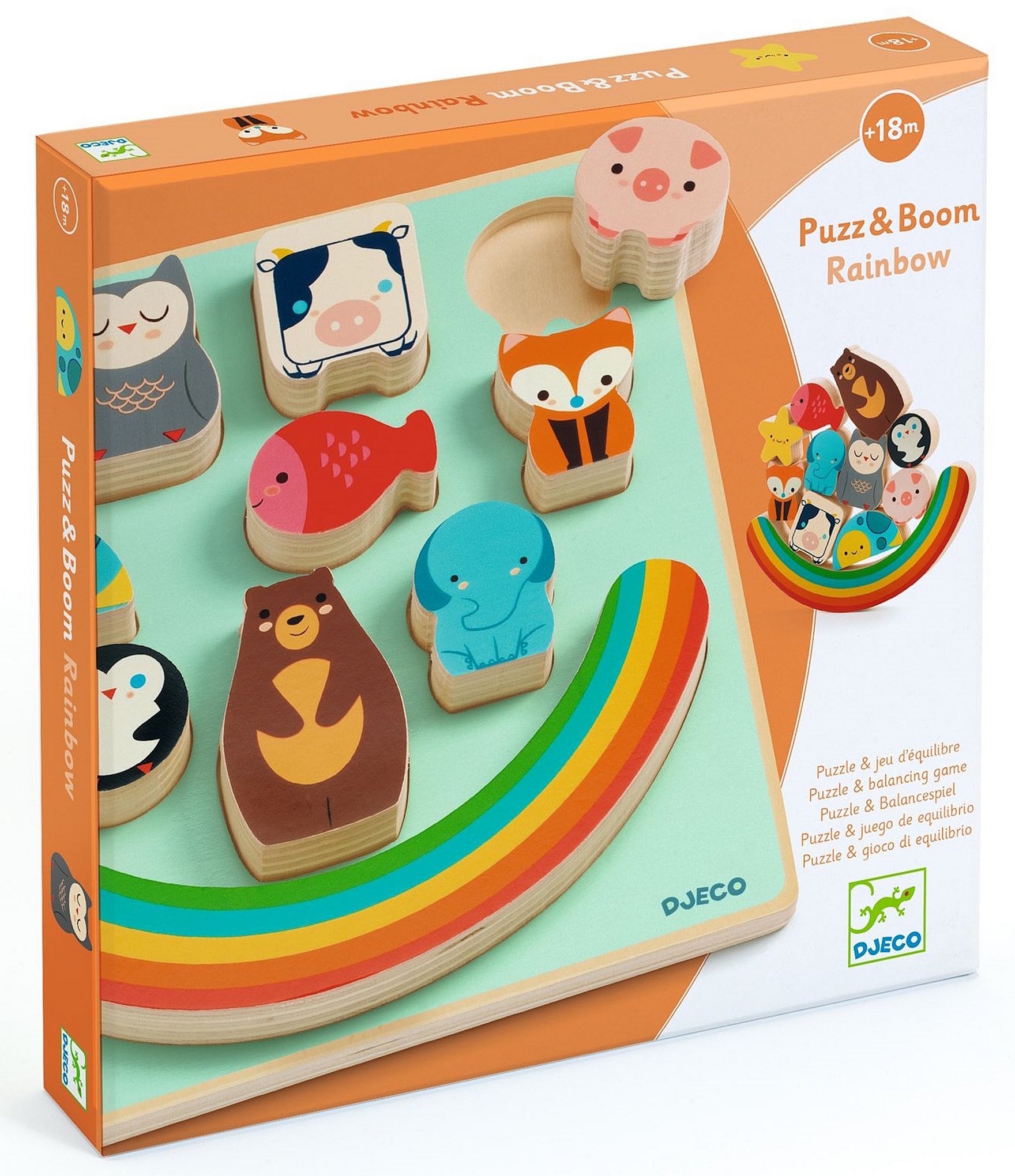 Djeco Puzz & Boom Rainbow Wooden Puzzle Dillard's