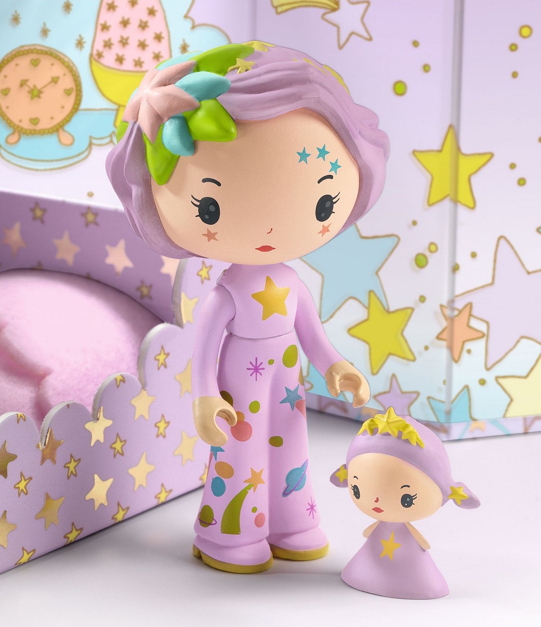 Djeco Tinyly Violet Tiny Room with Figurines