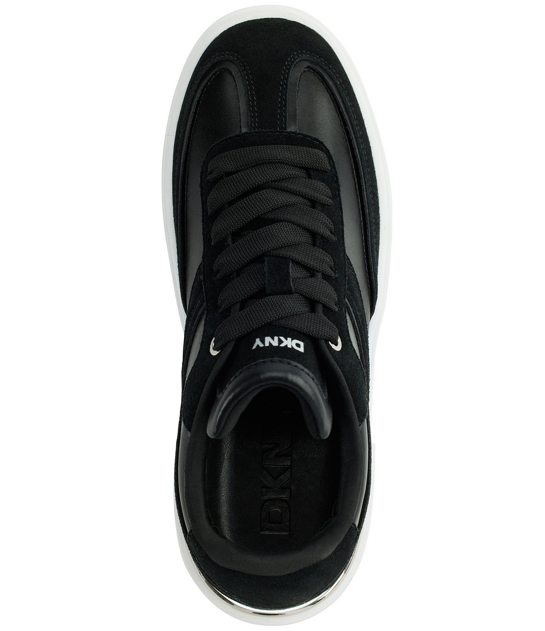 DKNY by Donna Karan Bethan Leather Lace Up Platform Sneakers