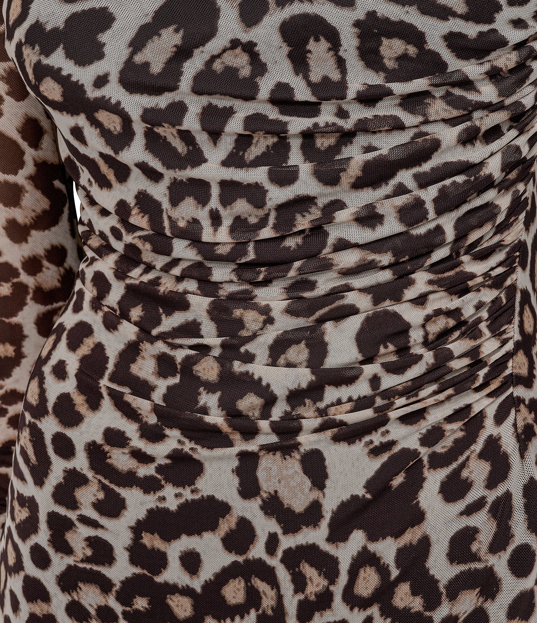 DKNY by Donna Karan 3/4 Sleeve Leopard Print Bodycon Dress