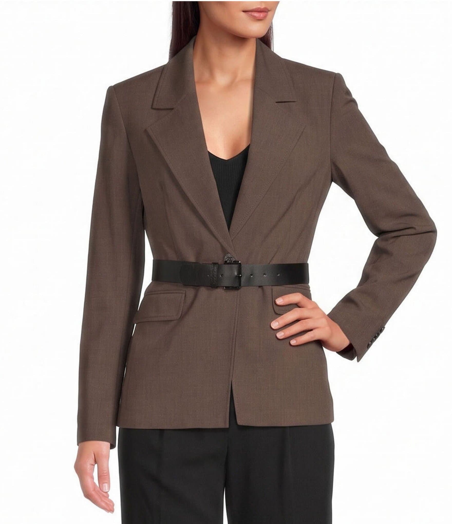 DKNY by Donna Karan Belted Jacket