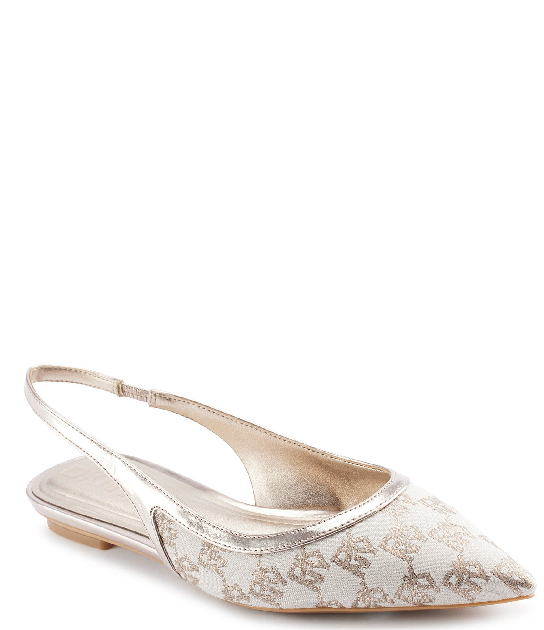 DKNY by Donna Karan Millbury Logo Jacquard Slingback Flats