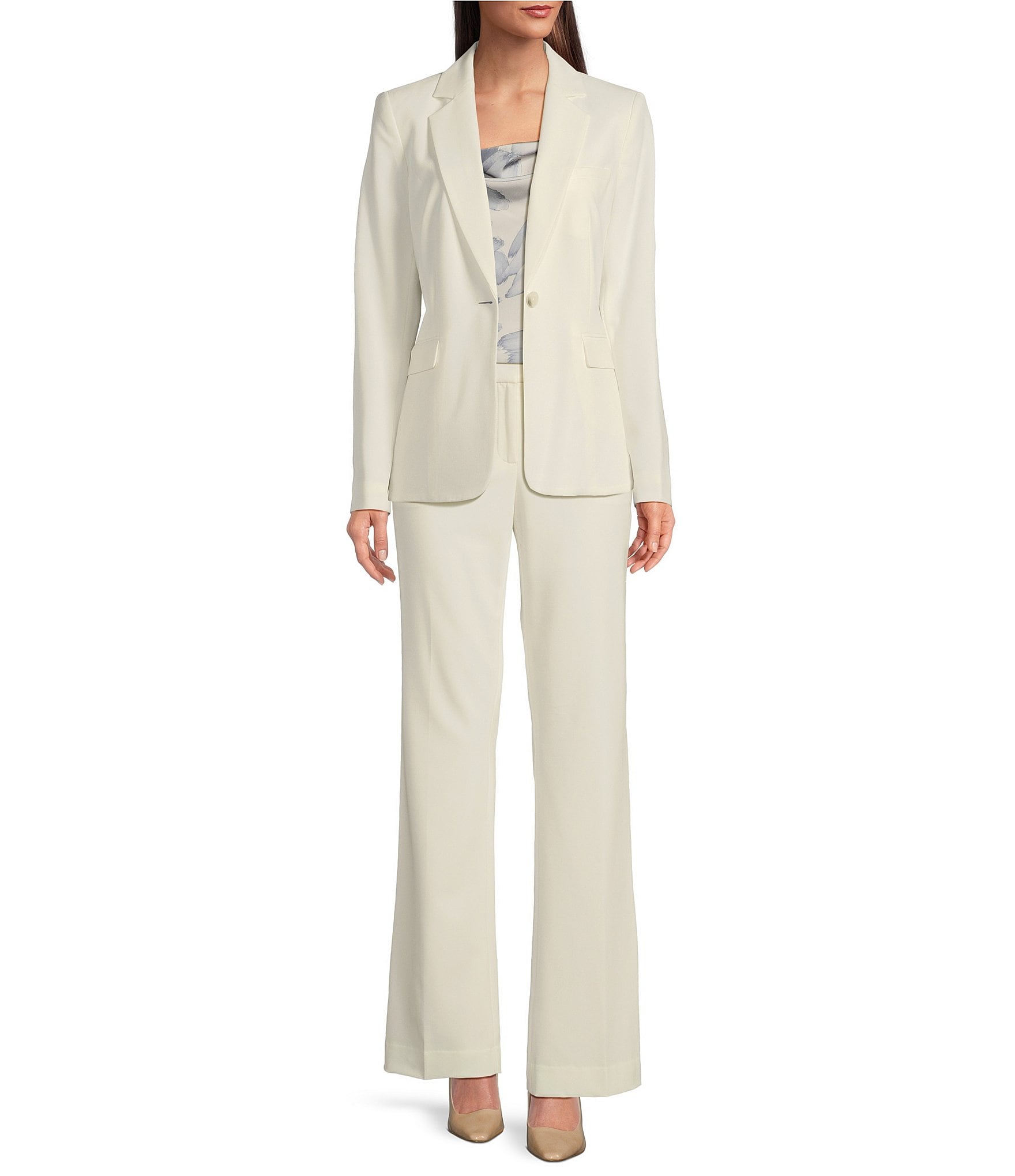 DKNY By Donna Karan Notch Lapel One-Button Jacket & Modern DKNY By Donna Karan Notch Lapel One-Button Jacket & Modern