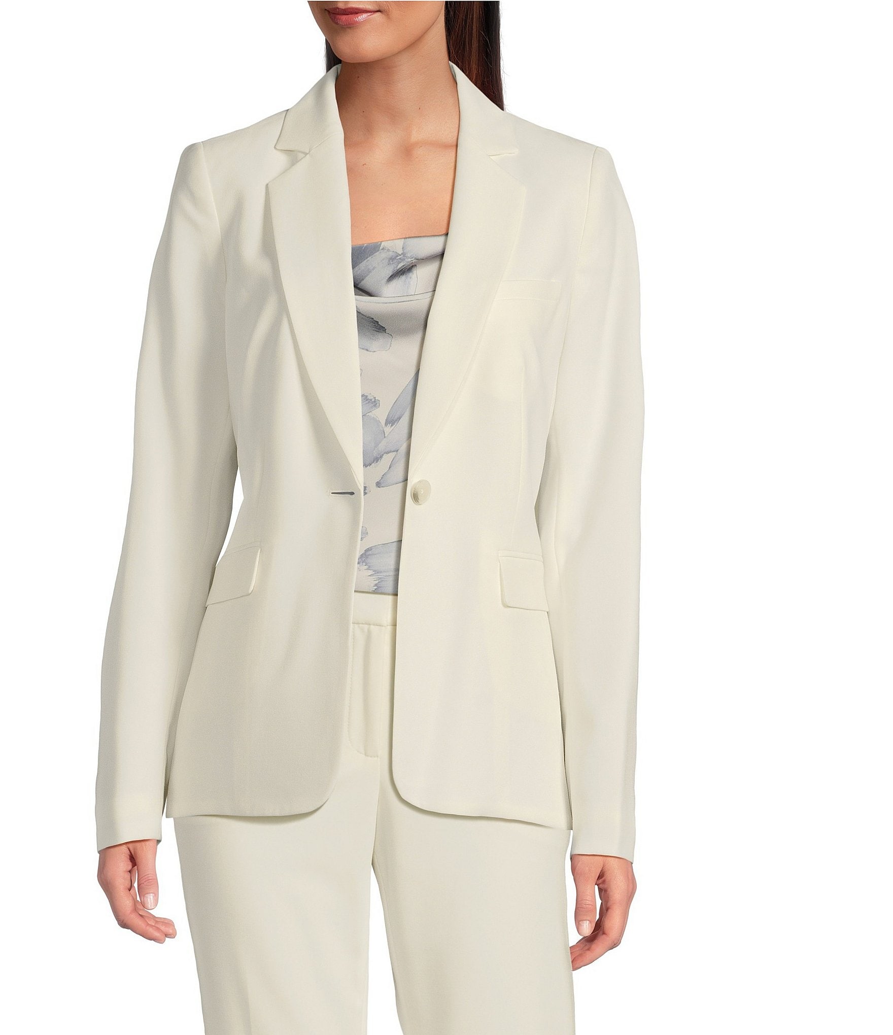 【値下げ】 One-Button Lapel Notch Karan Donna By DKNY Jacket Dillard's | テーラードジャケット