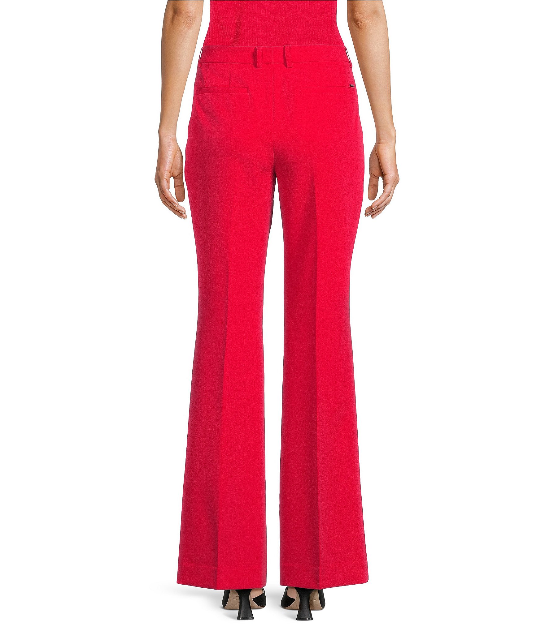 DKNY By Donna Karan Pintuck Fit and Flare Pants