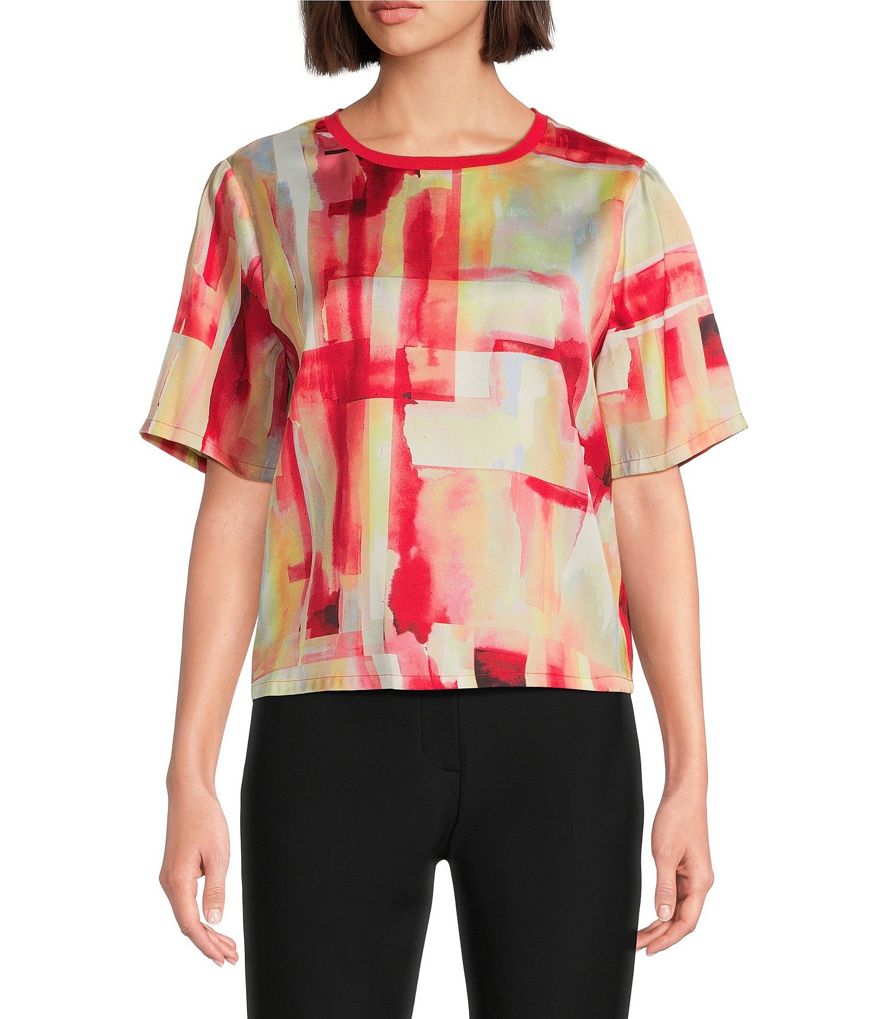 DKNY Girls' 4-6X Little Short Sleeve Printed Fashion T-Shirt