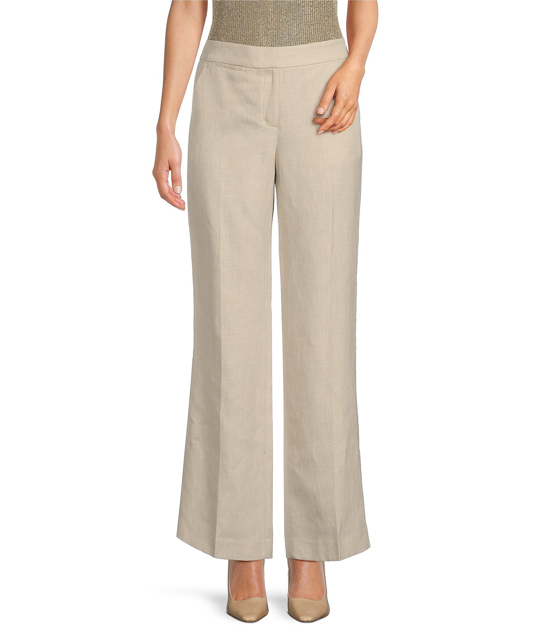 DKNY by Donna Karan Wide Leg Elastic Back Pants | Dillard's
