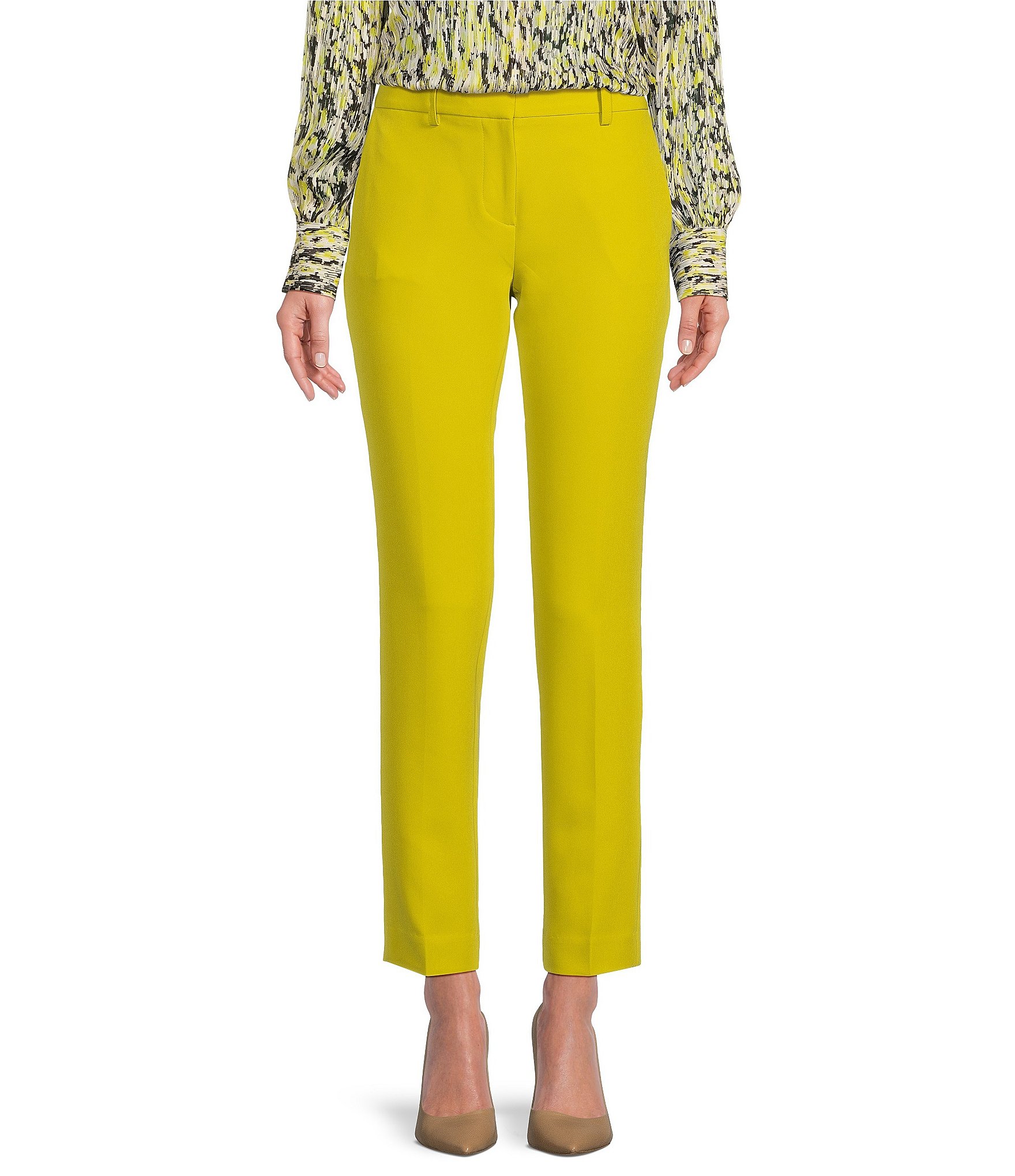 DKNY Fine Stretch Twill Essex Coordinating Ankle Pants | Dillard's