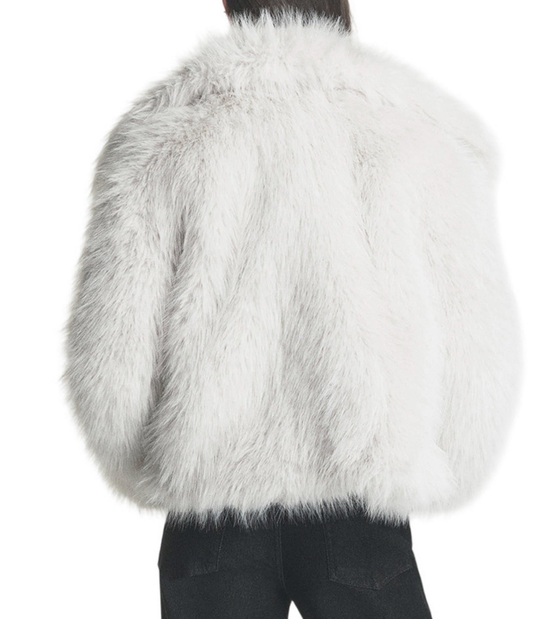 DKNY Jeans by Donna Karan Shawl Neck Faux Fur Jacket