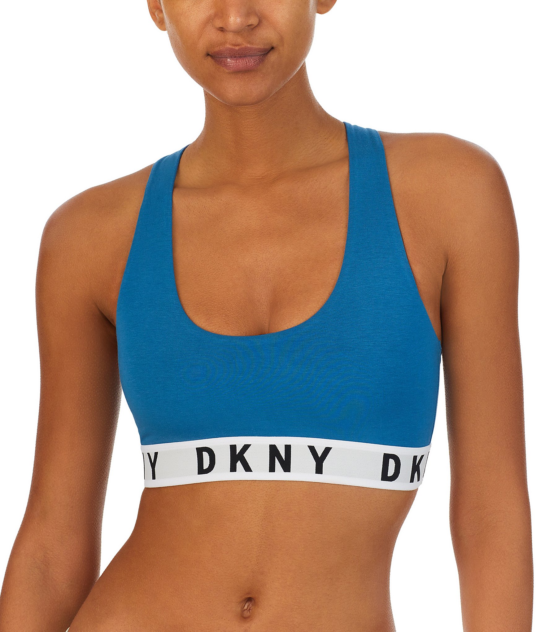 Mitones Pef Evaluación DKNY Logo Band Boyfriend Racerback Seamless Bralette | Dillard's