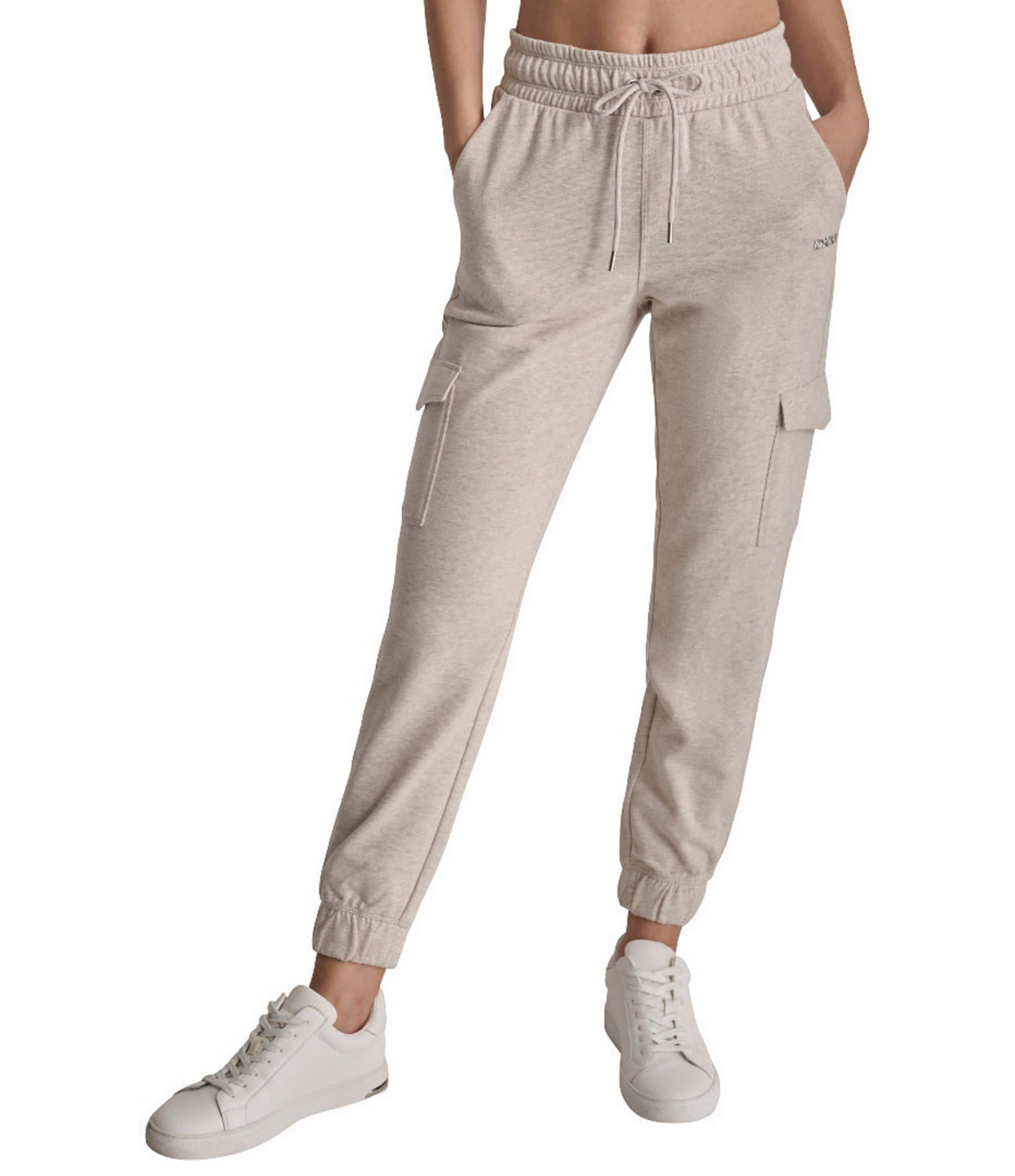 DKNY by Donna Karan Logo Slim Fit Cargo Pull-On Joggers