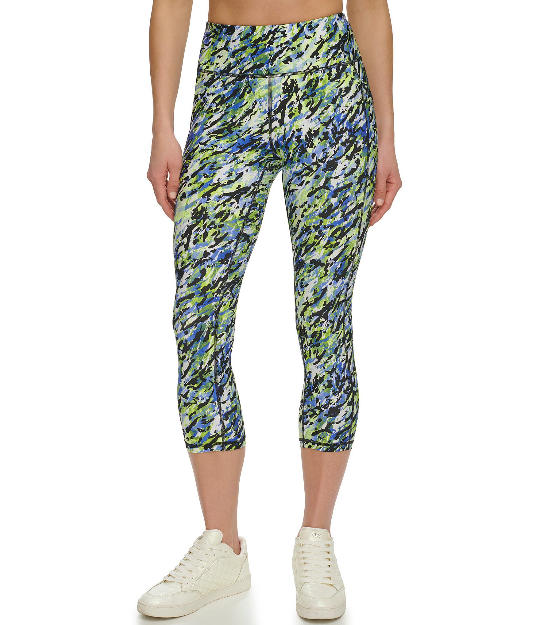 DKNY Printed High Waist Crop Pocket Leggings