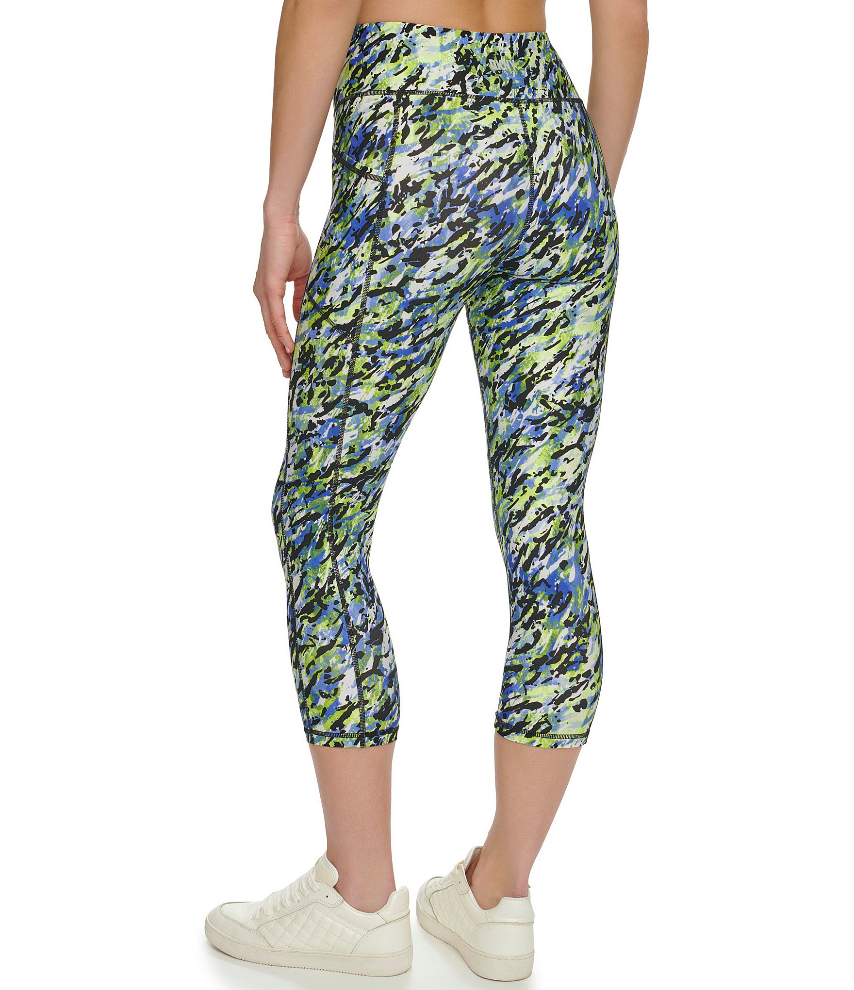 DKNY Printed High Waist Crop Pocket Leggings