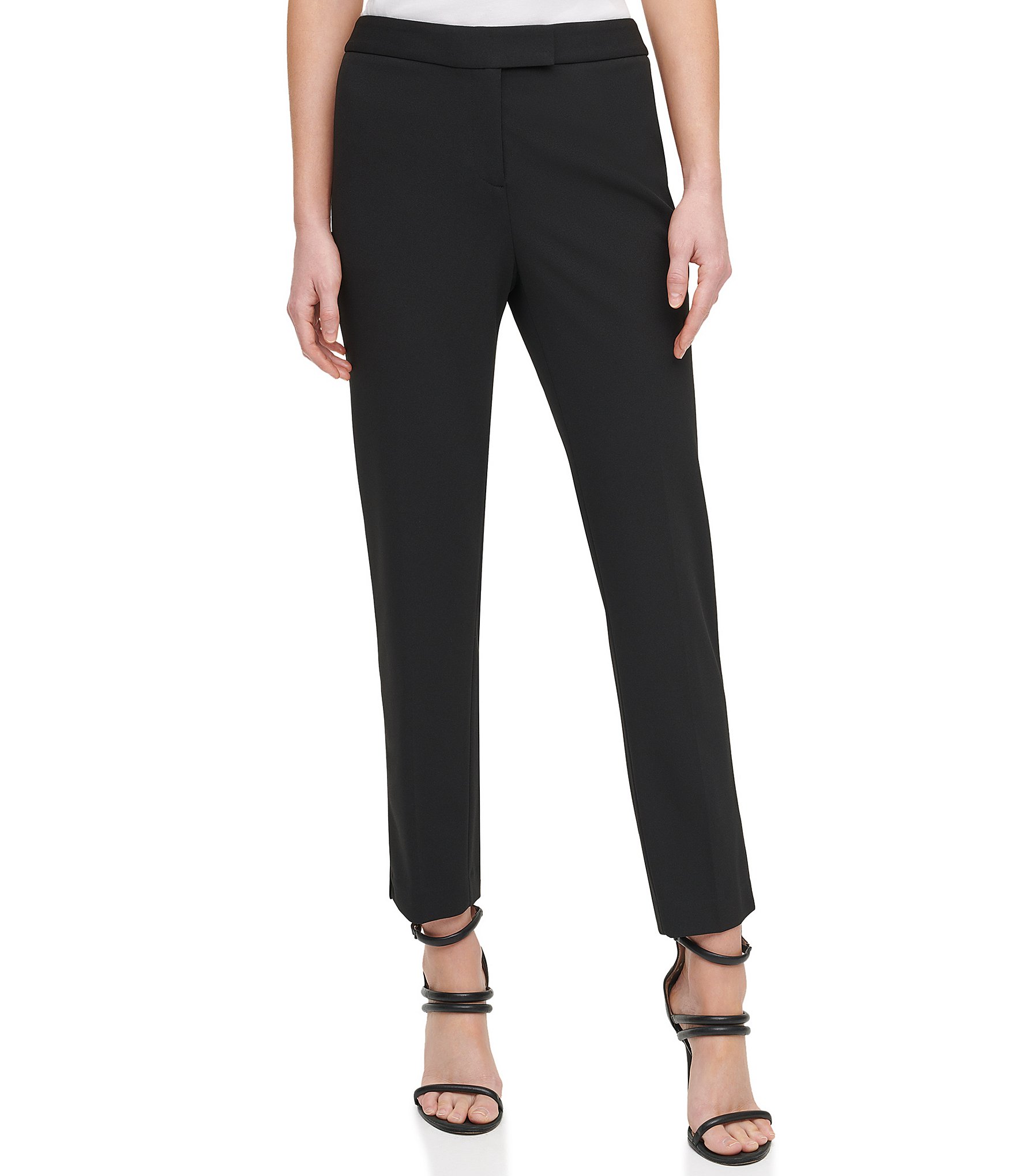 DKNY NWOT High Waisted Tie Waist Pants Ankle Length Black Size 4 NEW $99 -  $29 - From Laura