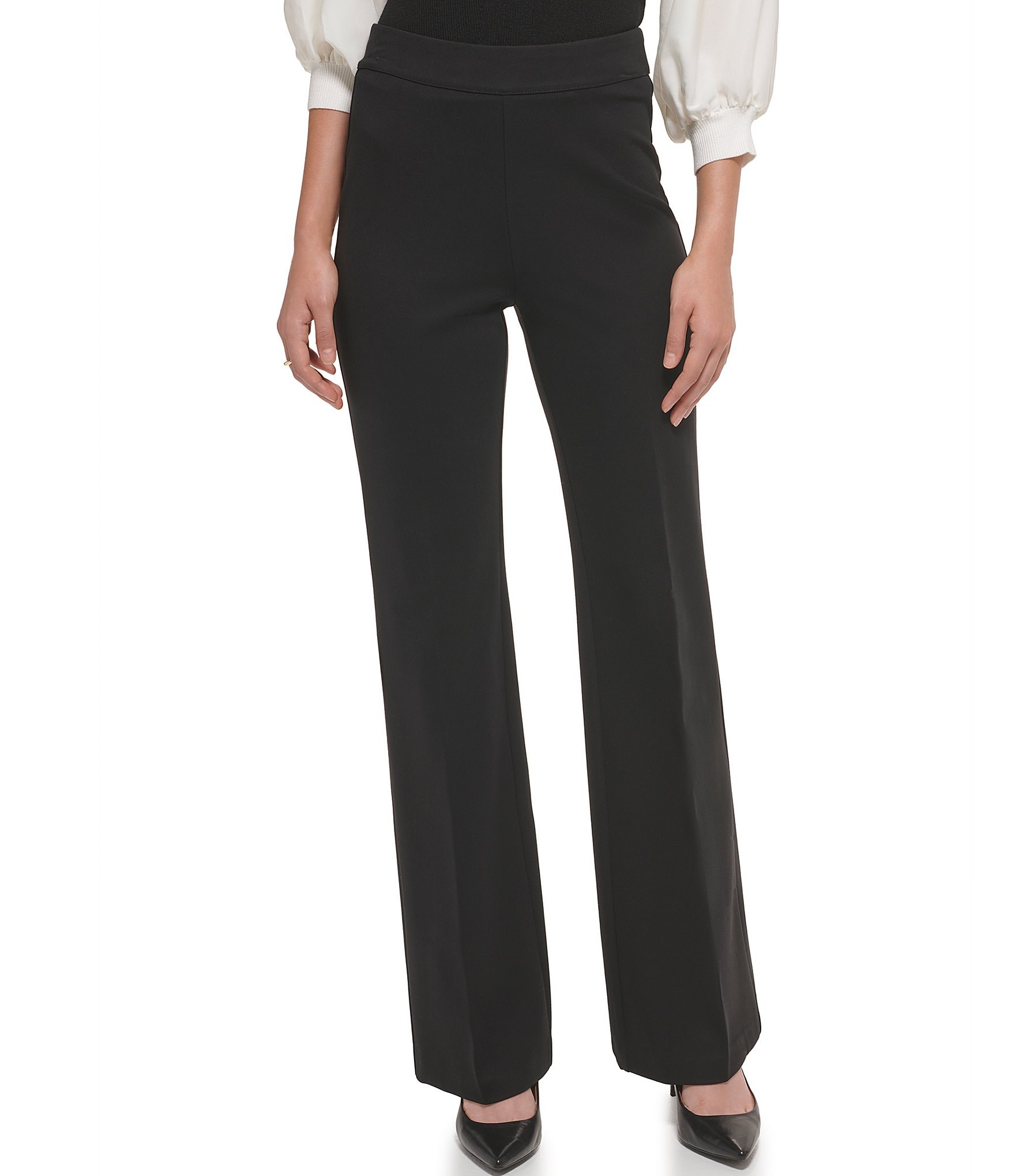 DKNY Women's Mid Rise Pull On Silhouette Ponte Pants Variety