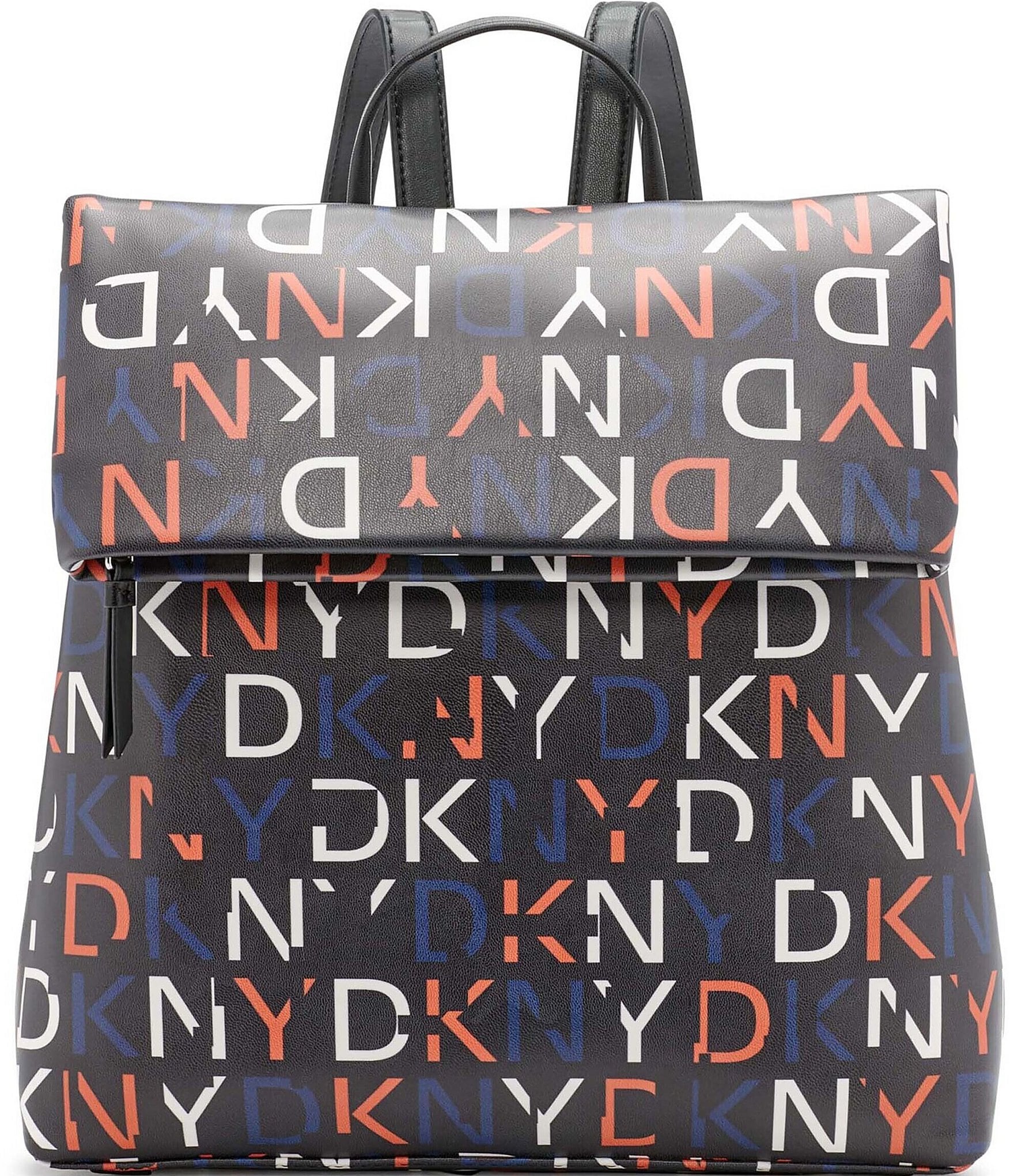 DKNY logo-lettering Leather Backpack - Farfetch
