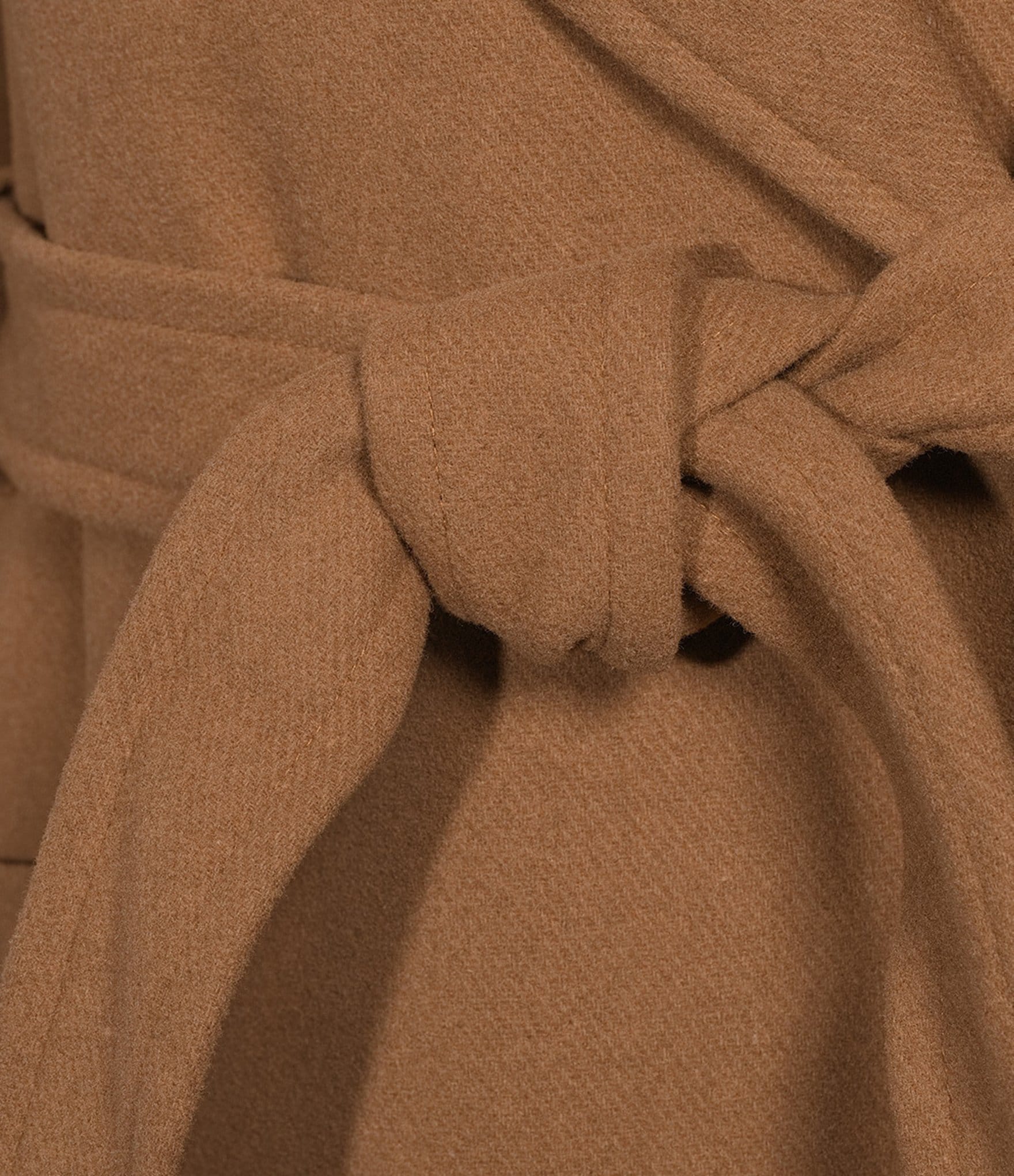 DKNY Wool Blend Peak Lapel Collar Belted Button Front Trench Coat