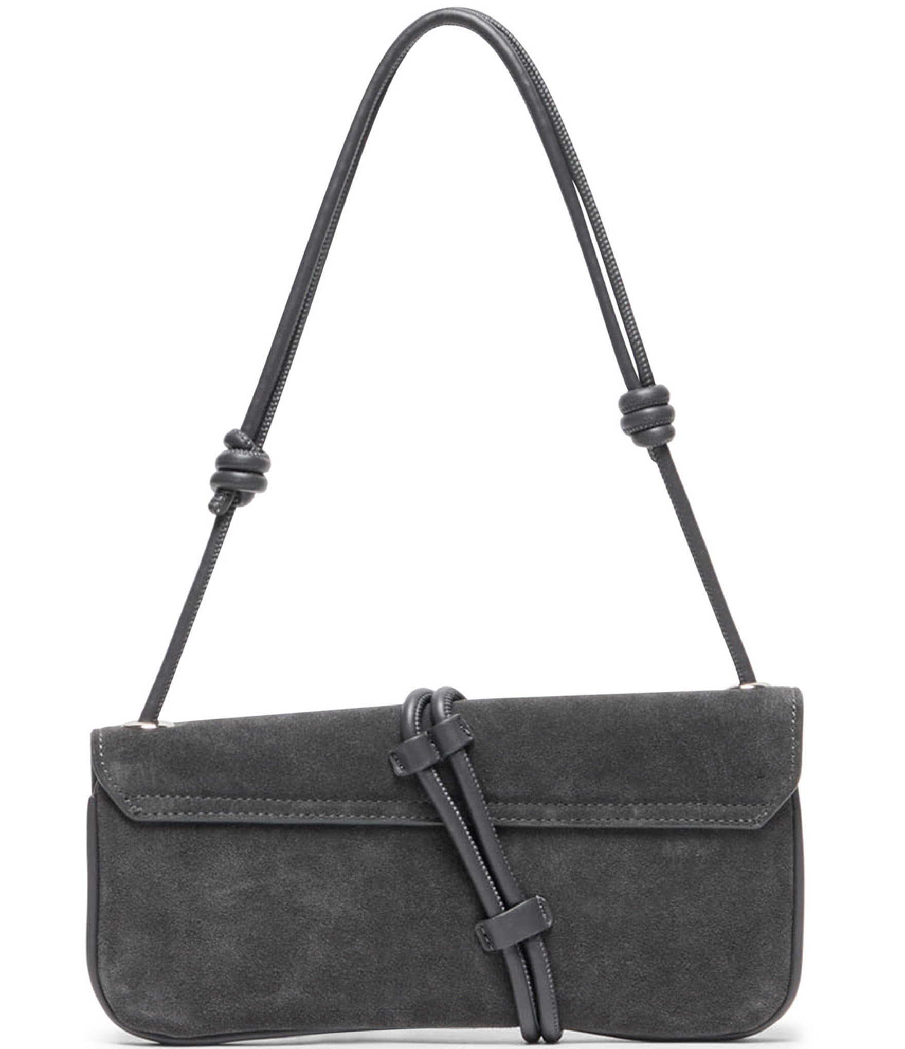 Dolce Vita Alice Leather Baguette East-West Saddle Shoulder Bag