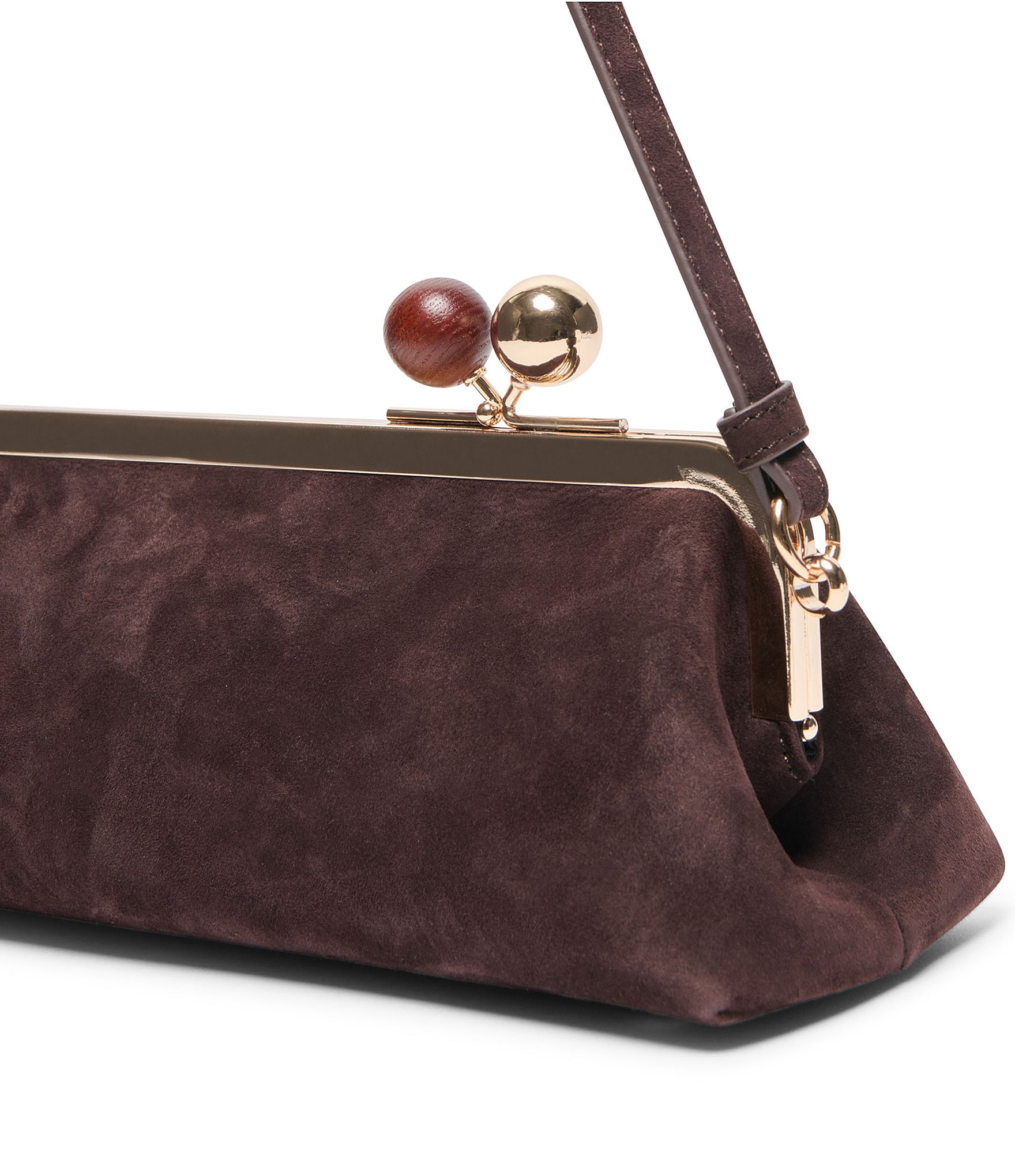 Dolce Vita Ambriaa Suede Kisslock Shoulder Bag