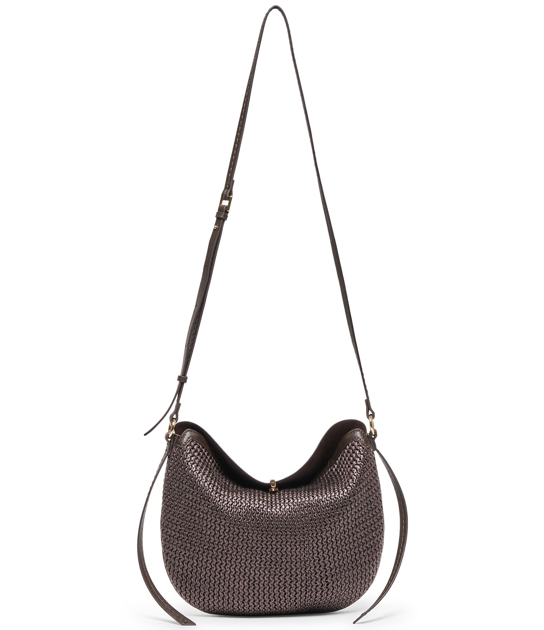Dolce Vita Bennett Raffia Slouchy Foldover Crossbody Bag
