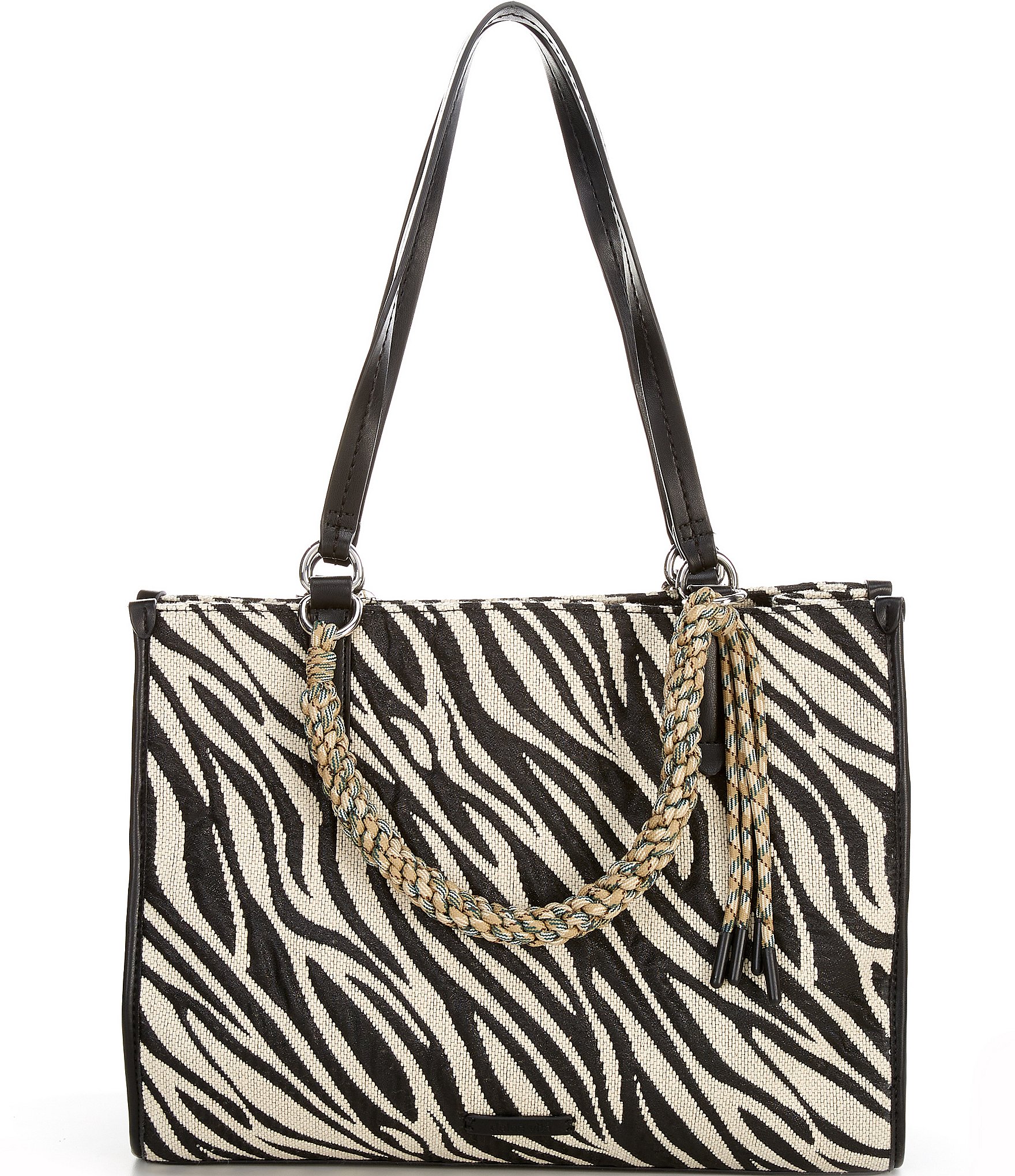 Dolce Vita Cassie Zebra Print Fabric Tote Bag