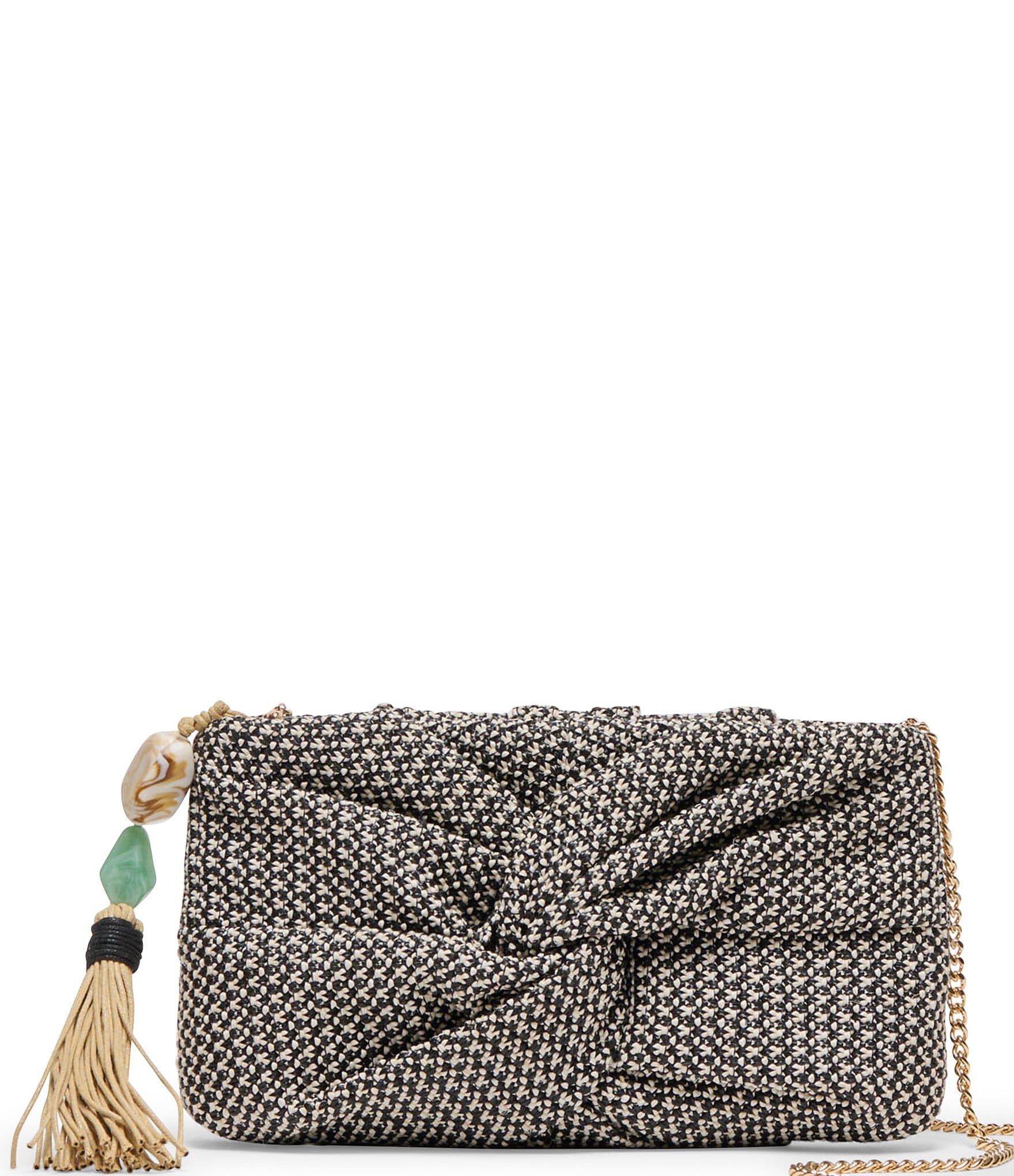 Dolce Vita Elowen Woven Hanging Charm Clutch Crossbody Bag