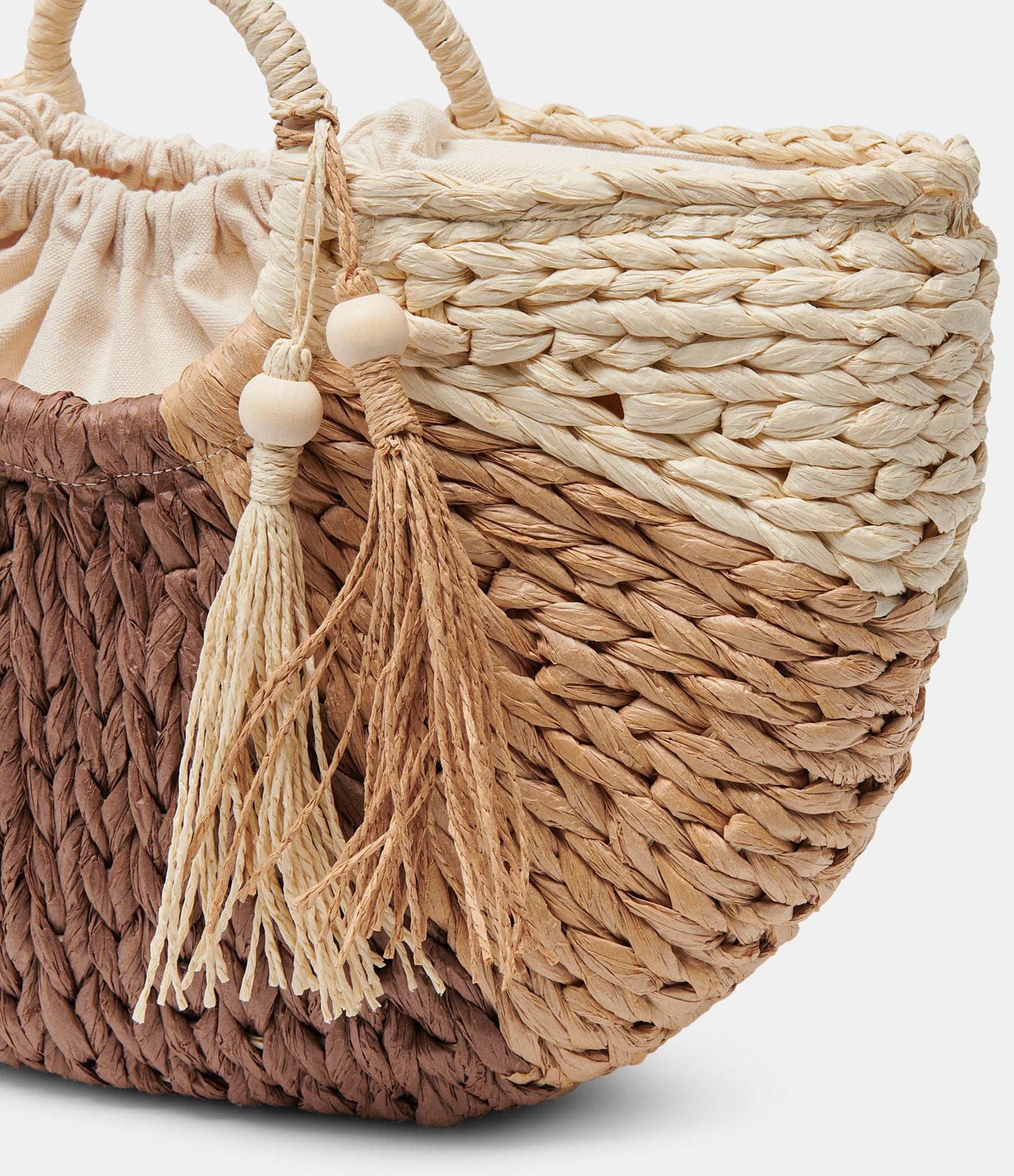 Dolce Vita Estelle Natural Tone Raffia Shopper Tote Bag