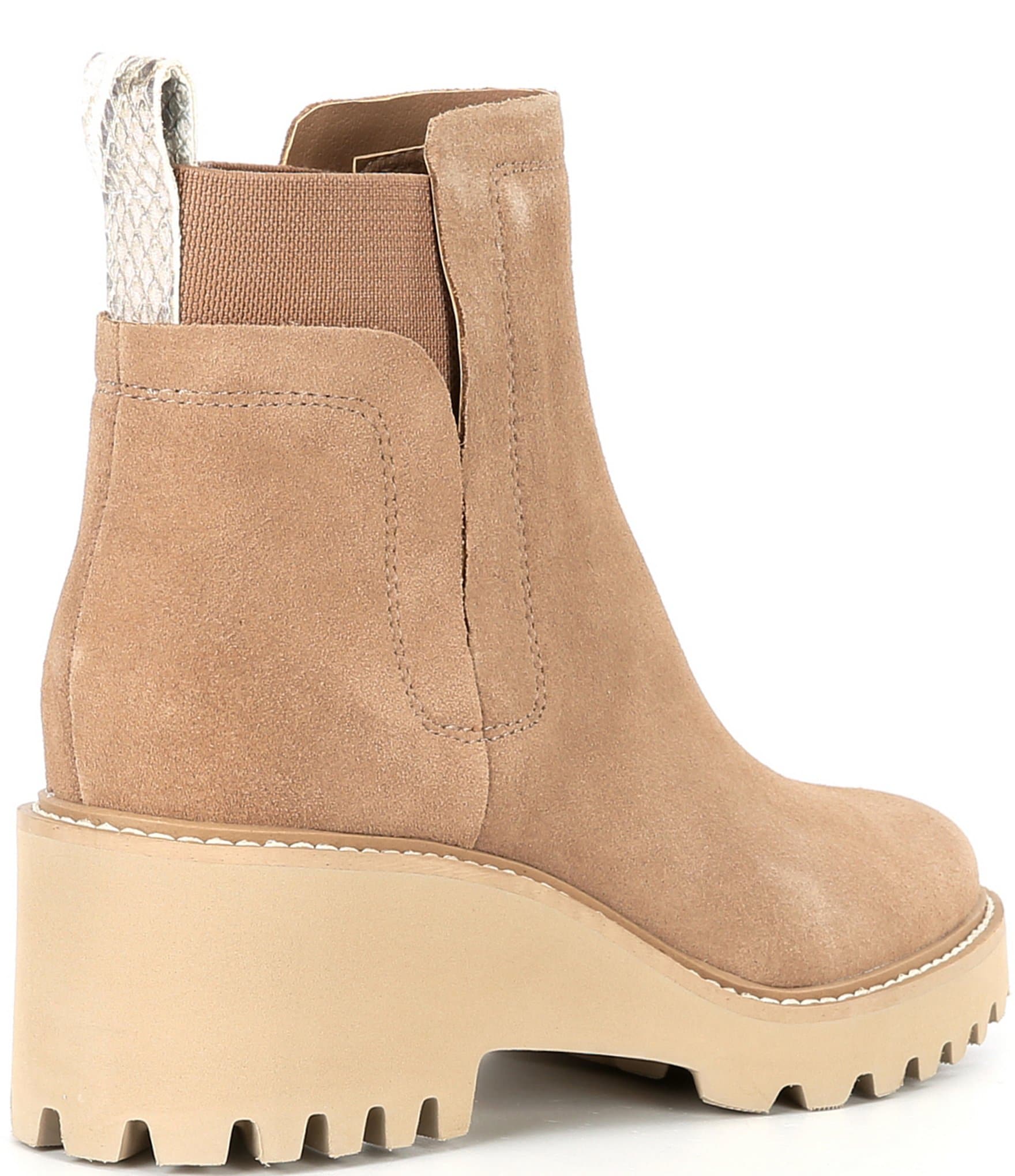 Dolce Vita Huey H2O Waterproof Suede Lug Sole Booties