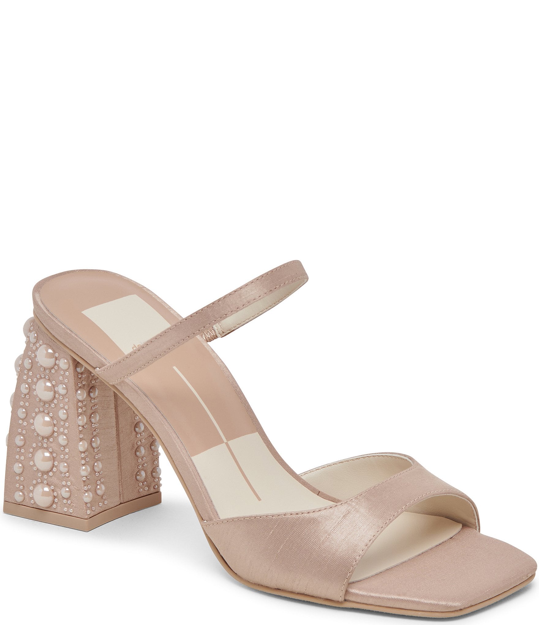 Dolce Vita Jemmy Pearl Embellished Heel Dress Sandals | Dillard's