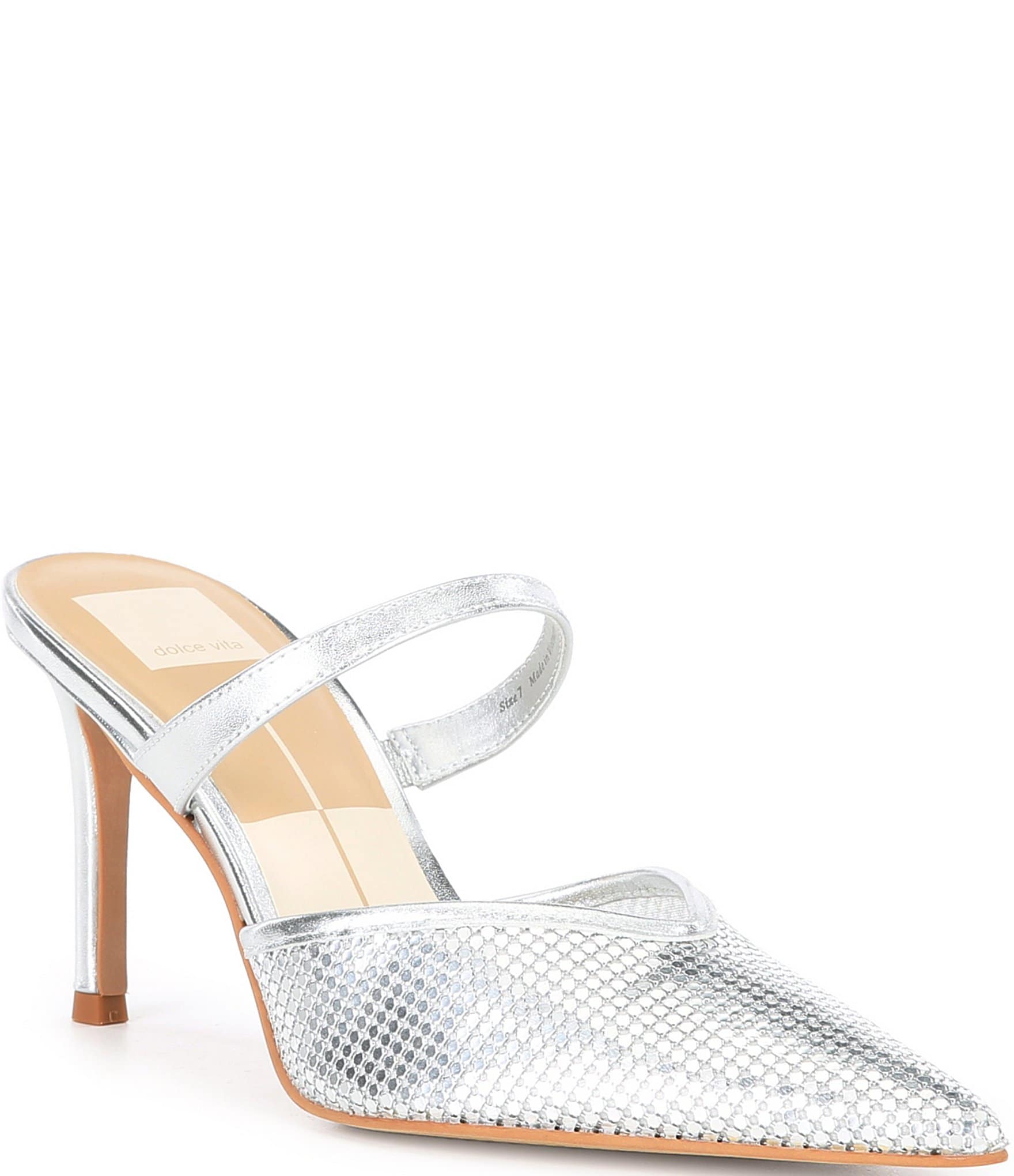 Dolce Vita Kanika Mesh Metallic Dress Mules