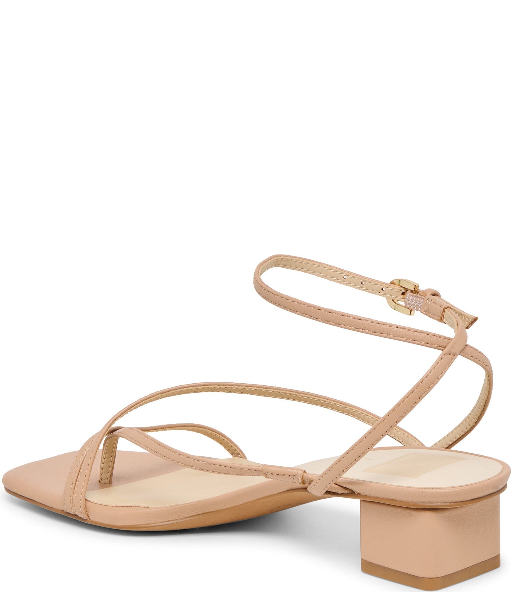 Dolce Vita Karlos Leather Strappy Ankle Strap Block Heel Sandals