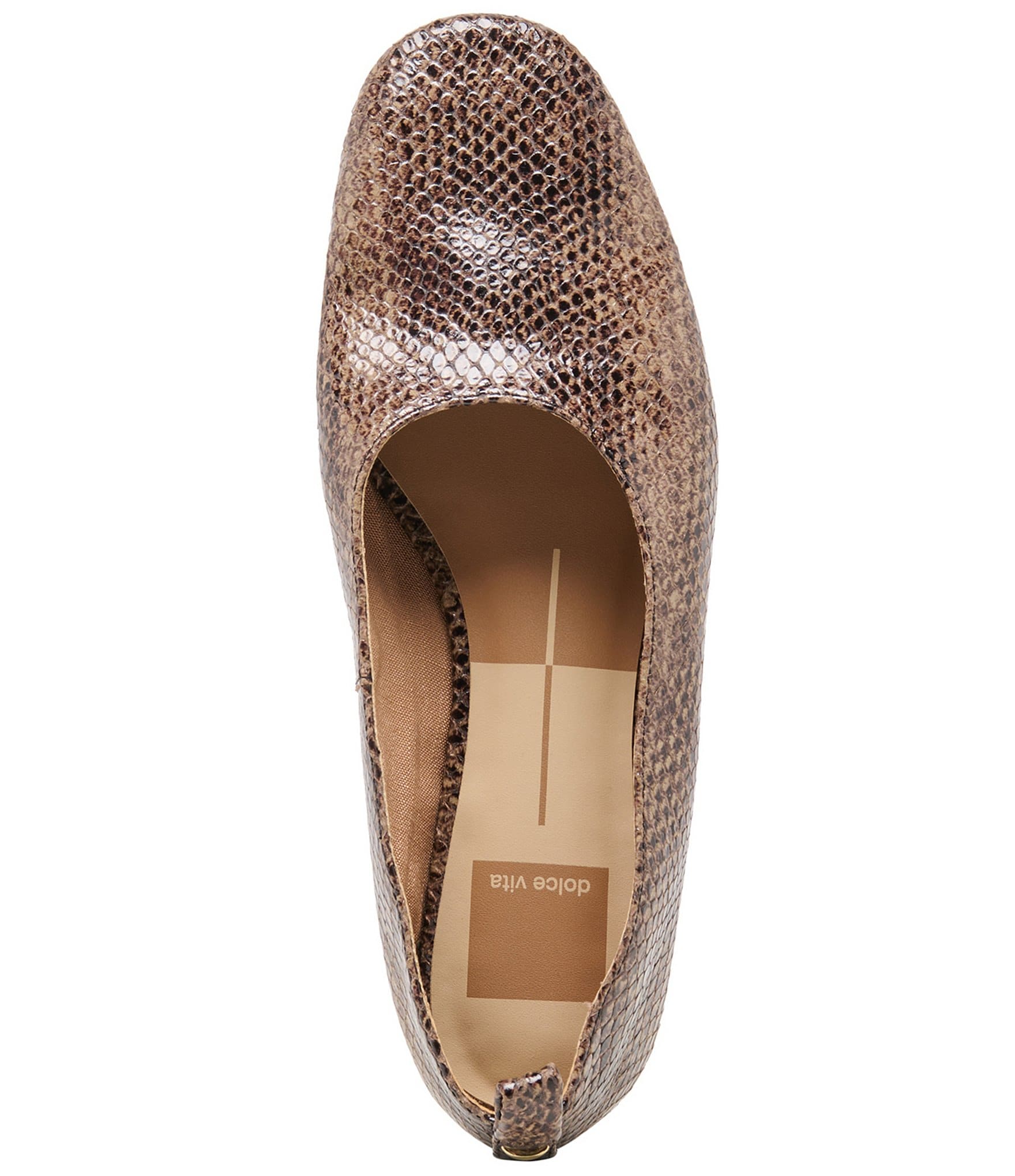 Dolce Vita Kory Snake Embossed Leather Ballet Flats