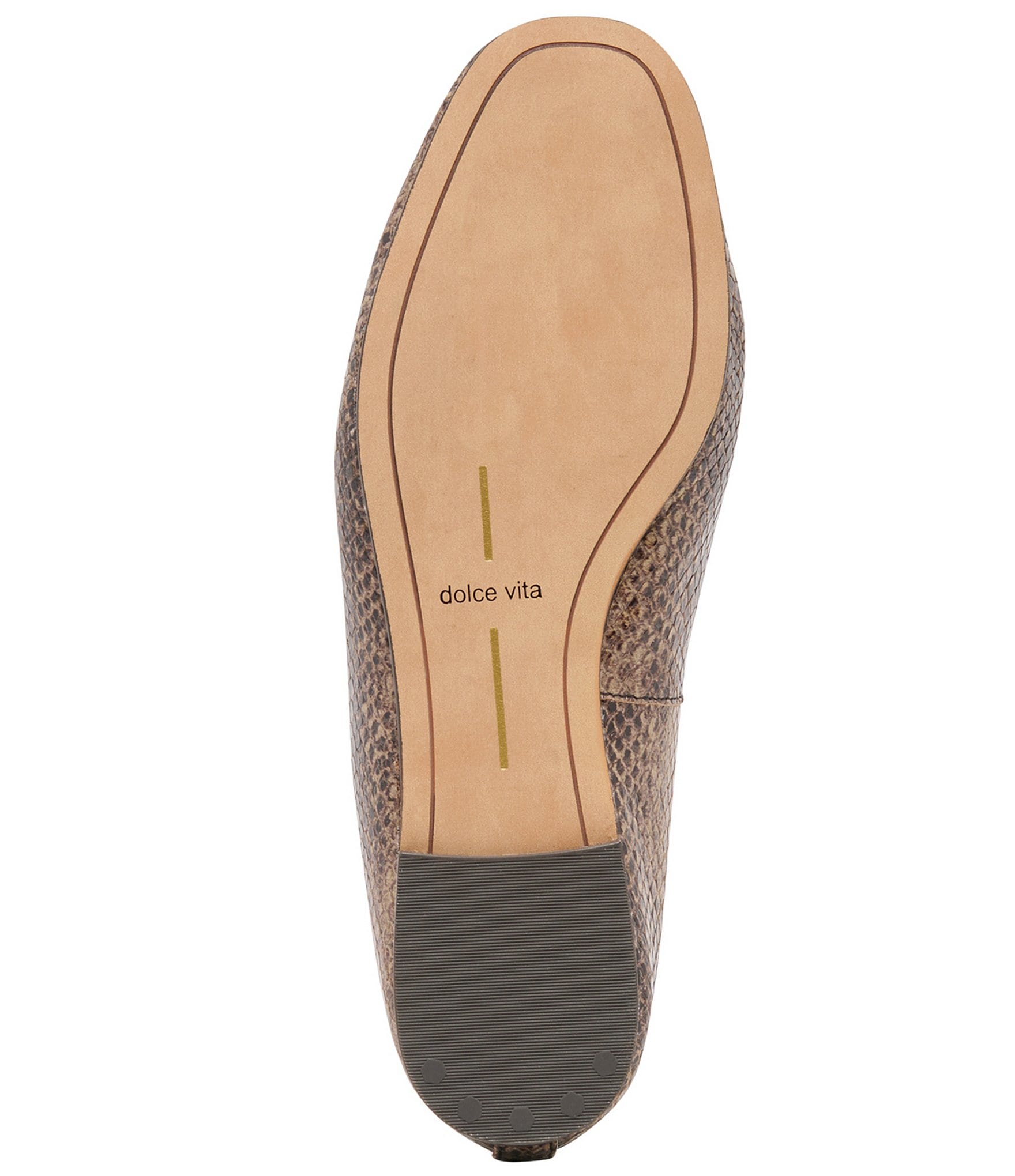 Dolce Vita Kory Snake Embossed Leather Ballet Flats