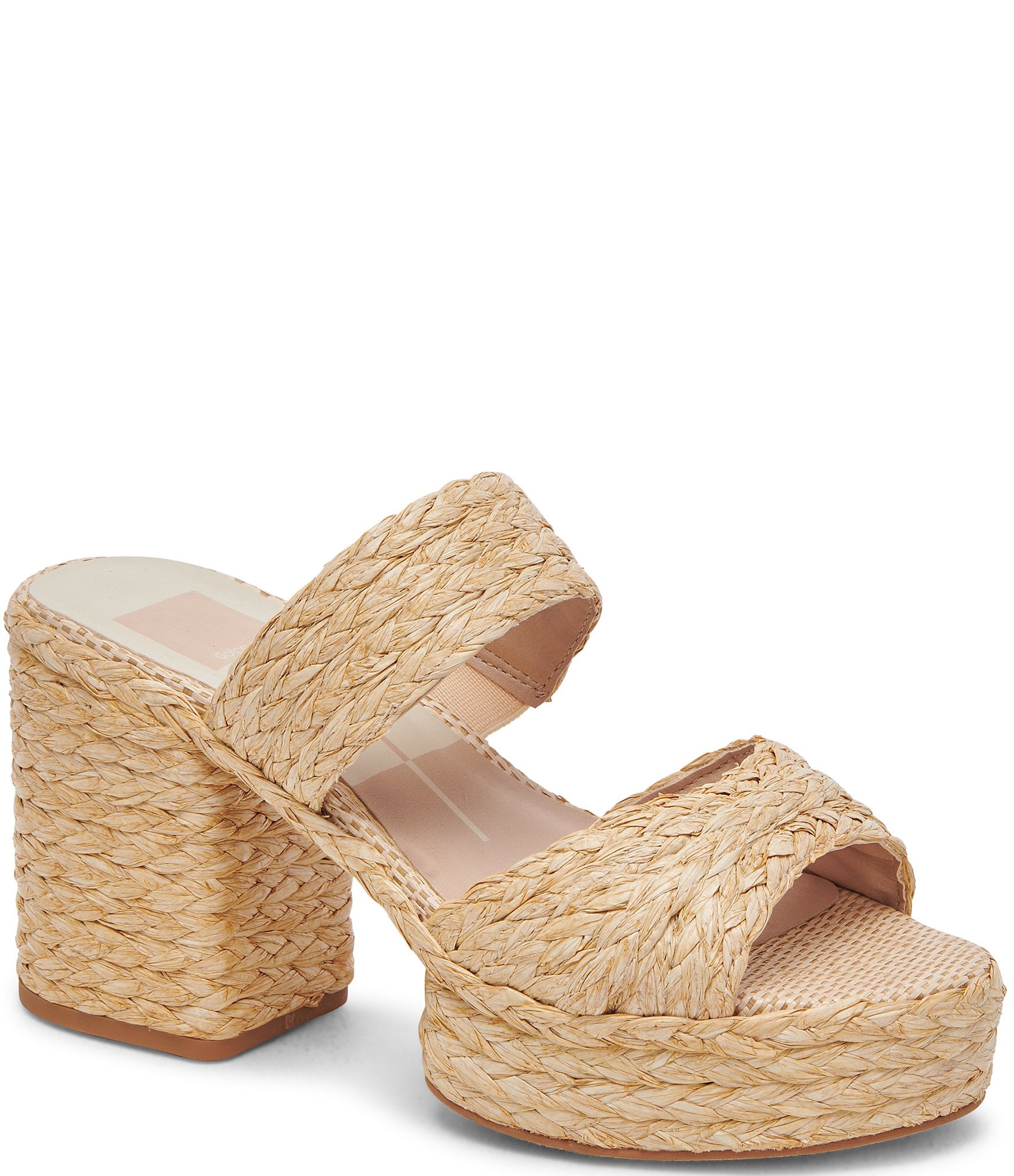 Dolce Vita Latoya Raffia Platform Sandals | Dillard's