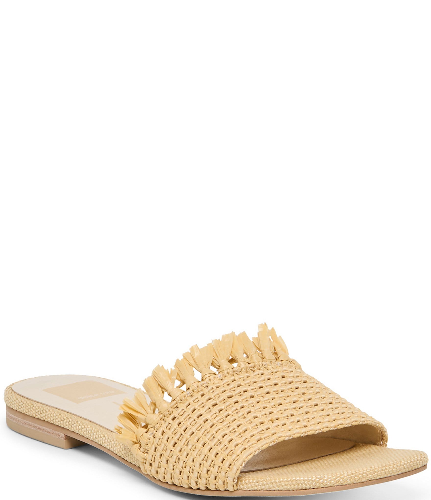 Dolce Vita Lenya Raffia Slide Sandals
