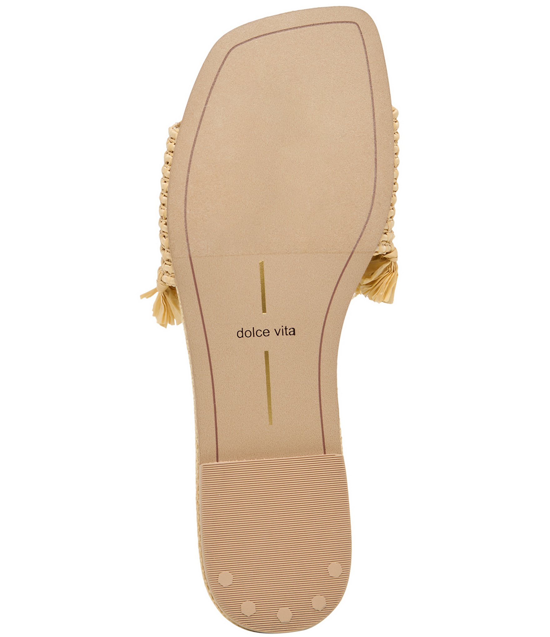 Dolce Vita Lenya Raffia Slide Sandals