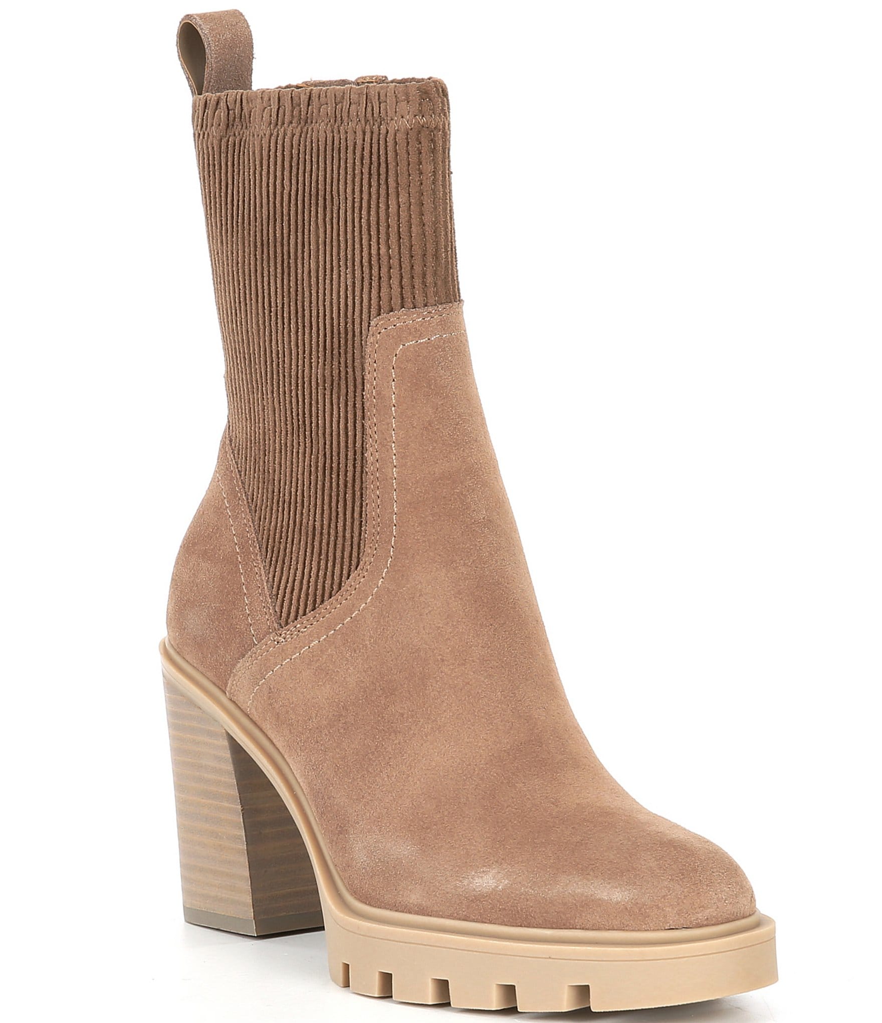 Tan hotsell platform booties