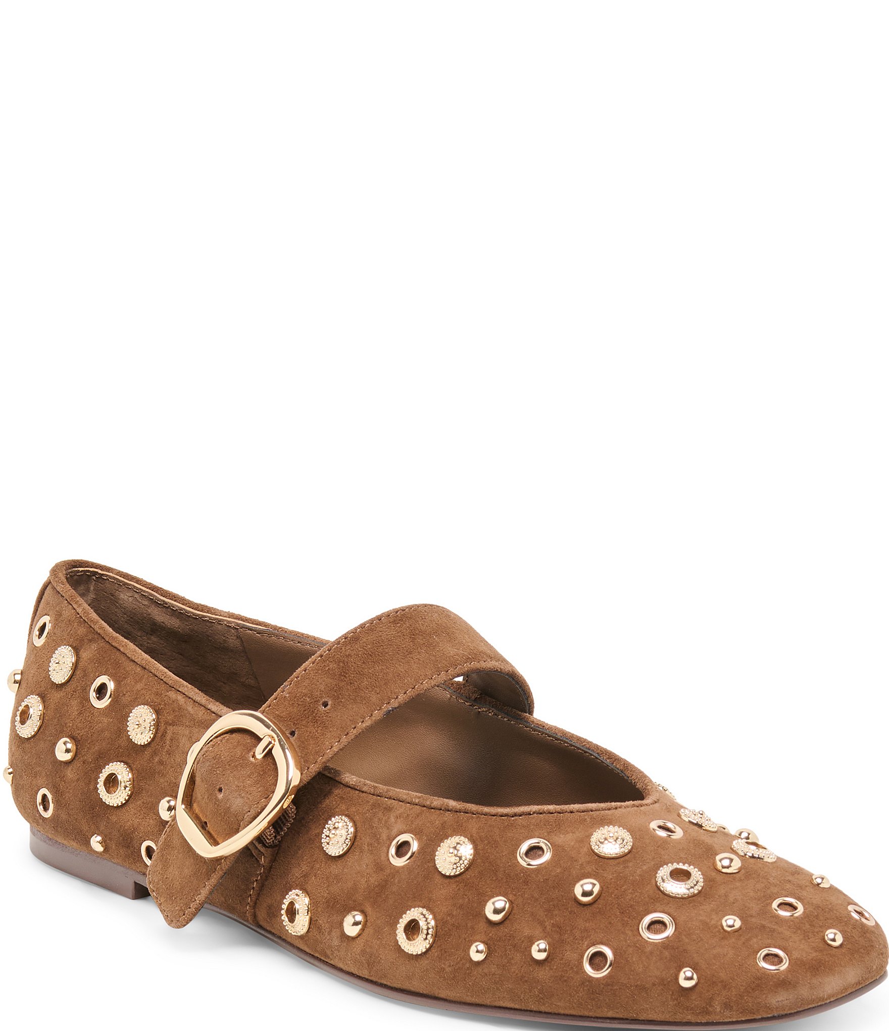 Dolce Vita Mella Suede Studded Mary Jane Ballet Flats