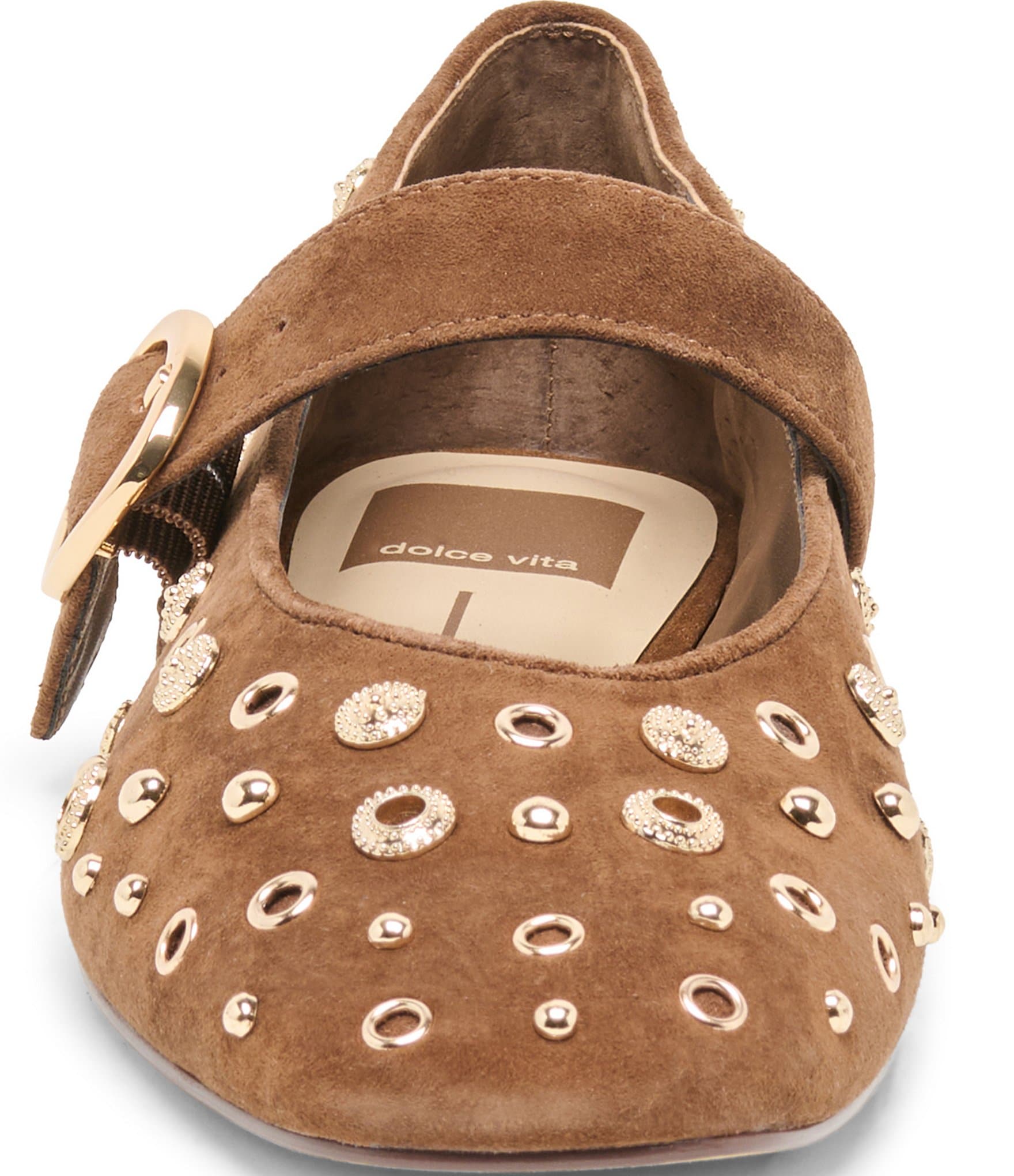 Dolce Vita Mella Suede Studded Mary Jane Ballet Flats