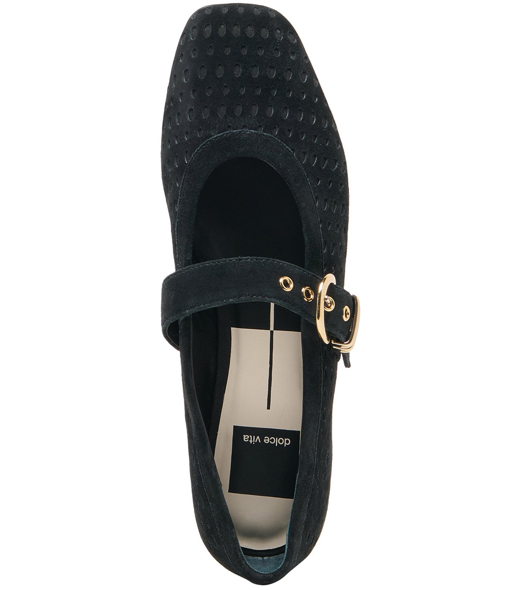 Dolce Vita Mikela Perforated Suede Mary Jane Ballet Flats