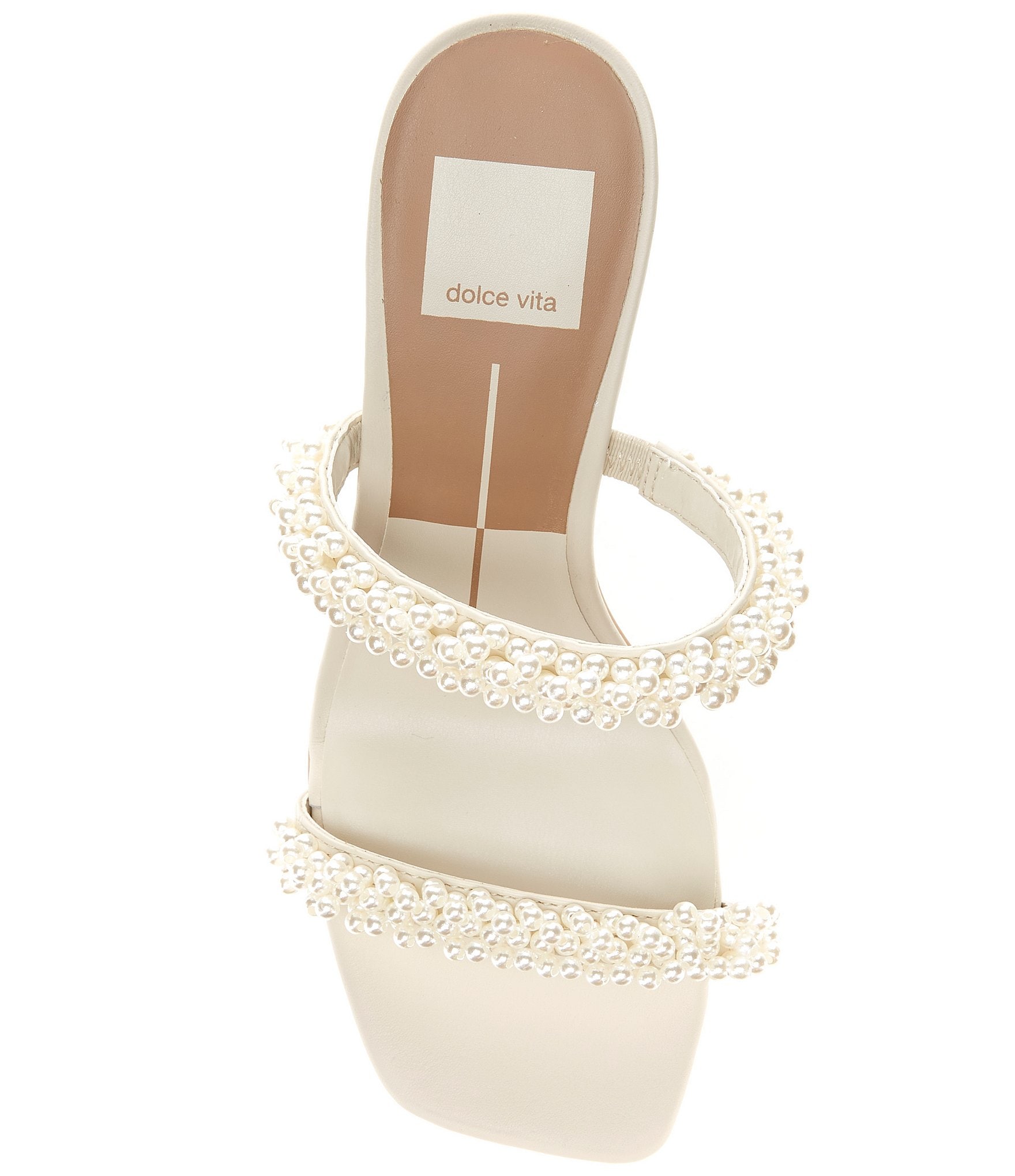 Dolce Vita Noel Pearl Square Toe Dress Sandals