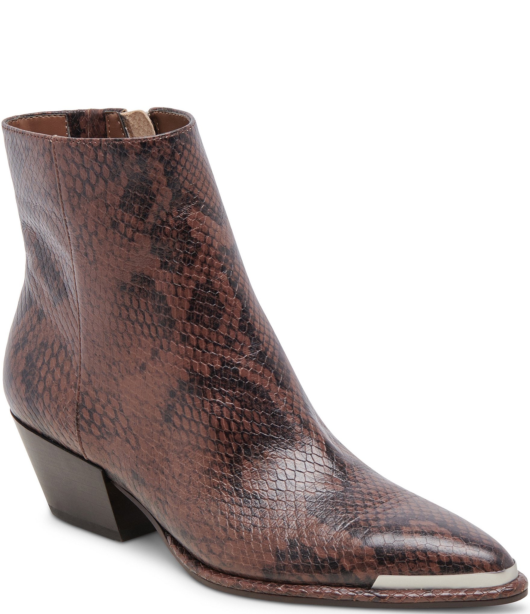 Fearless snakeskin booties hotsell