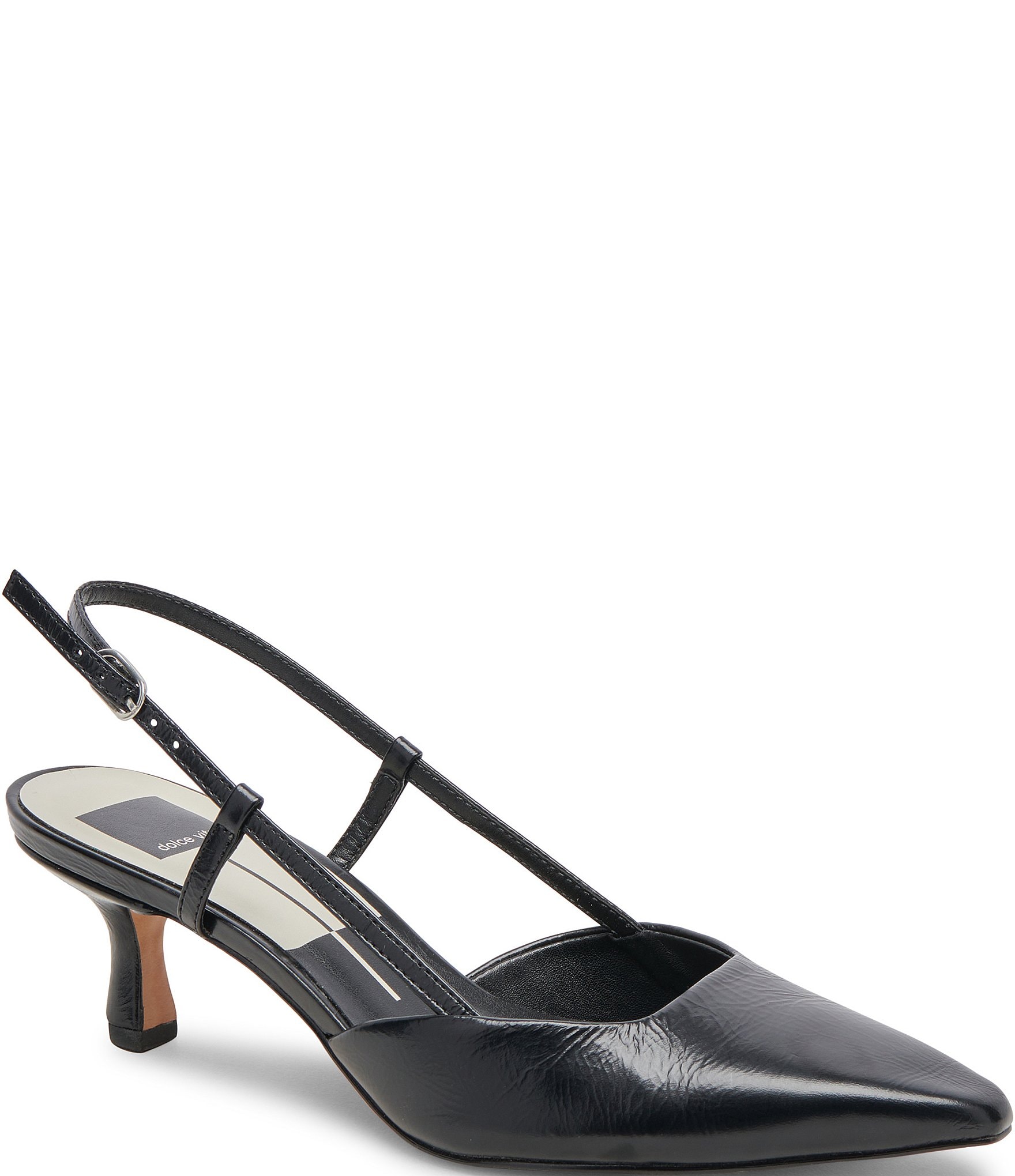 Dolce Vita Odela Leather Kitten Heel Slingback Pumps | Dillard's