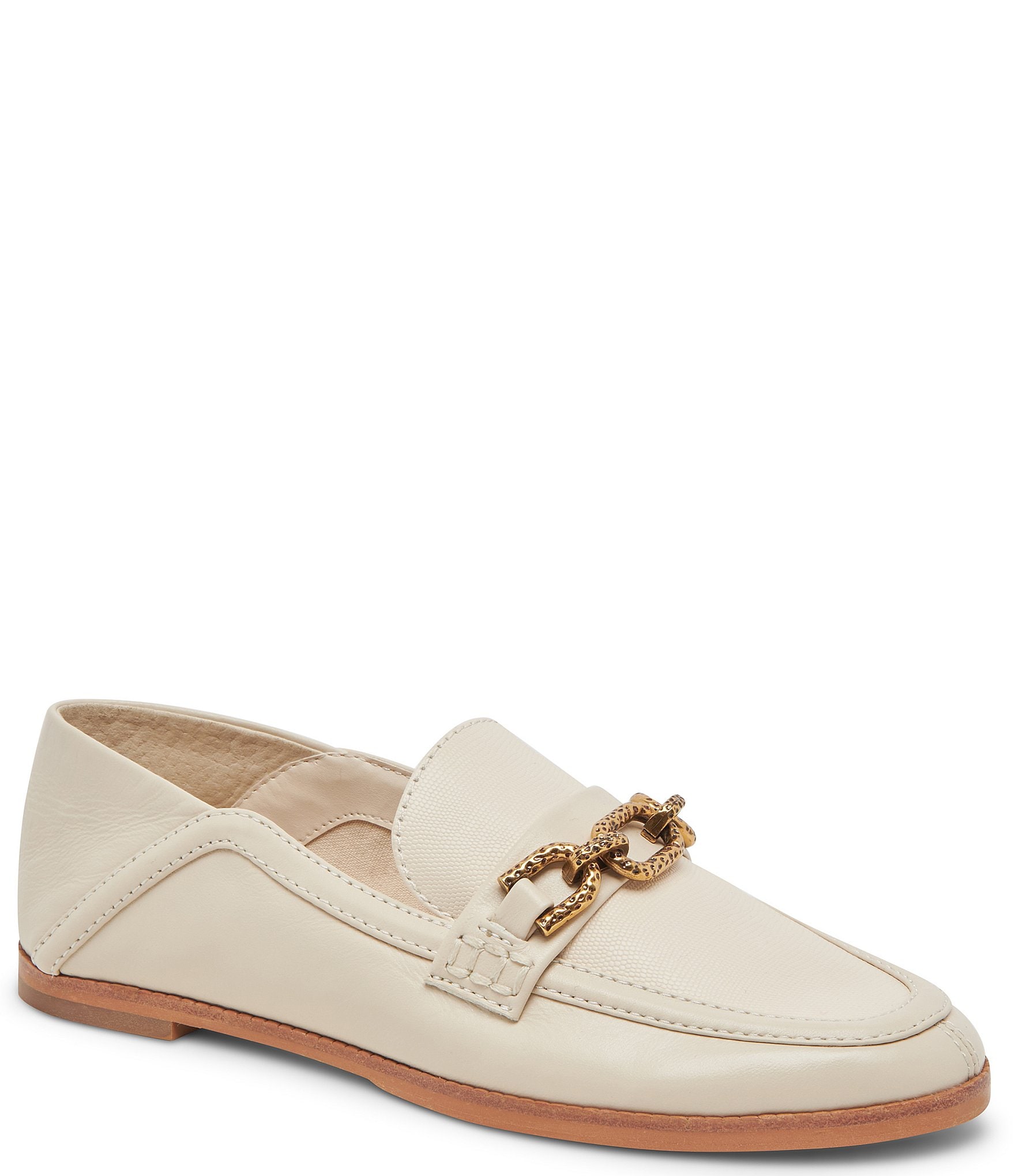 Dolce Vita Reign Leather Chain Detail Loafers | Dillard's