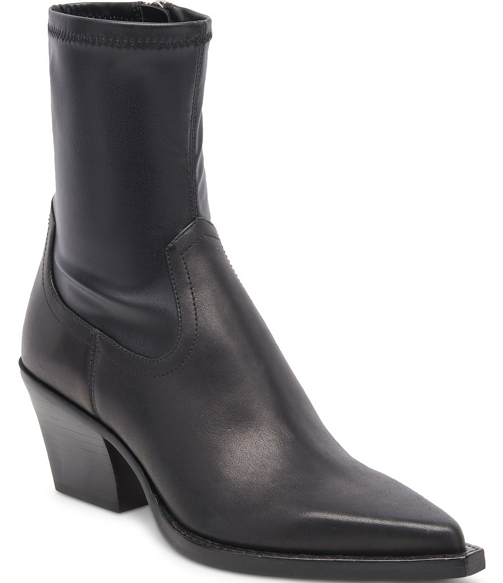 Dolce Vita Rutger Leather Pointed Toe Booties