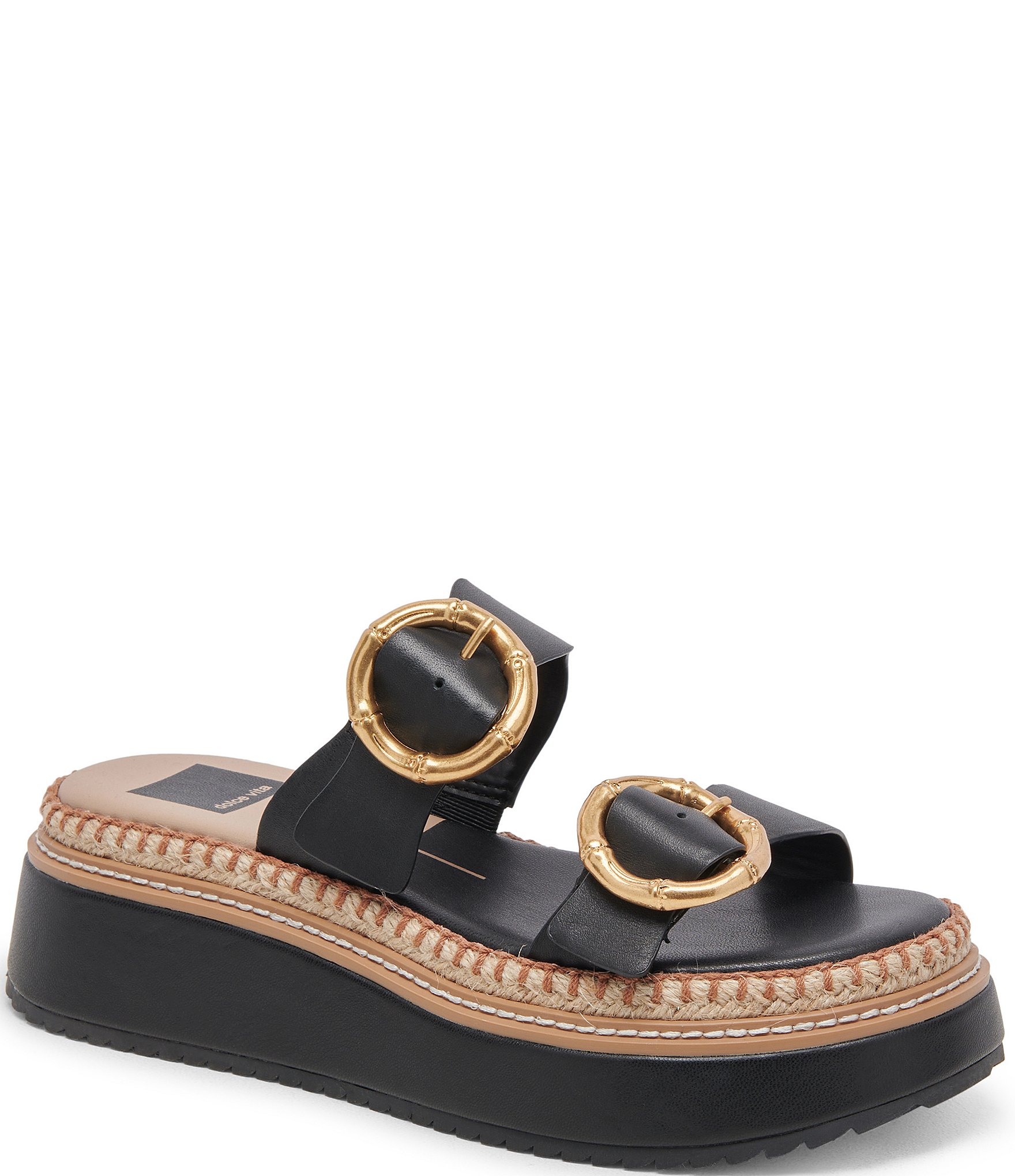 Black Patent Leather Mules with Crystal Strap, BING FLAT, Cruise 19